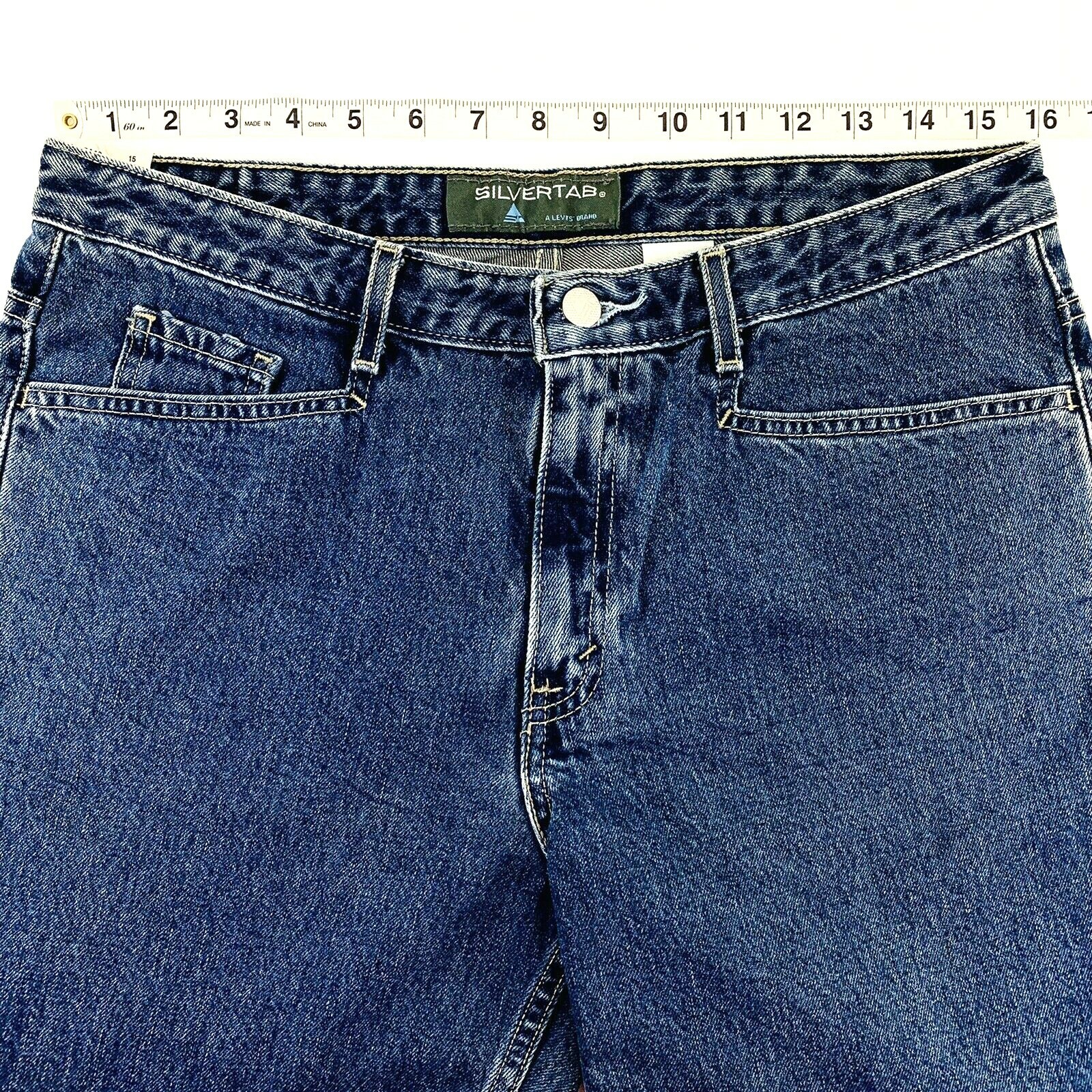 Vintage Levis Silver Tab Juniors Bell Bottom Light Distressed Size 11 NWT 31X33