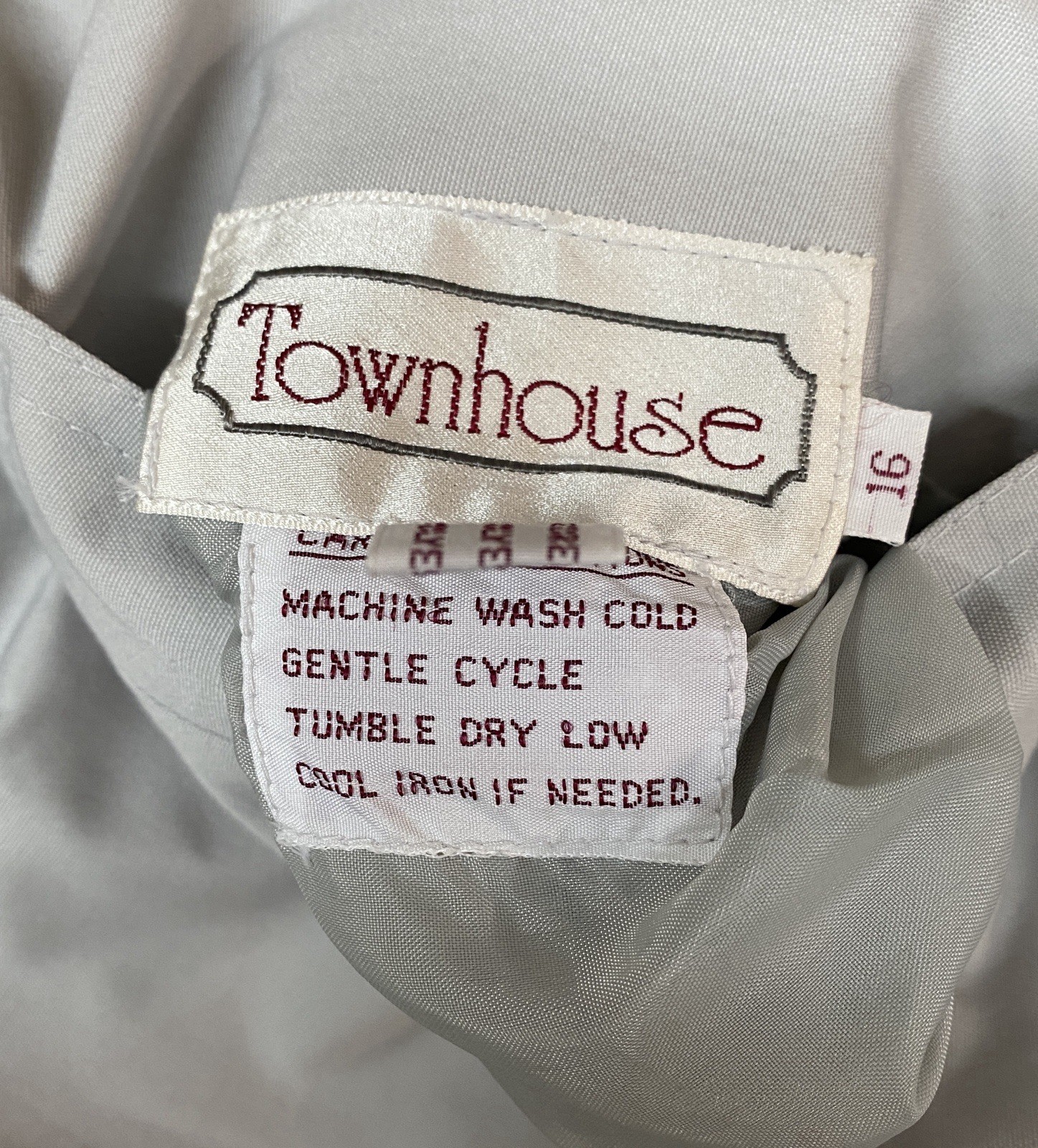 Vintage 80s Ladies Trench Coat Black And Light Grey Reversible By Townhouse Sz L