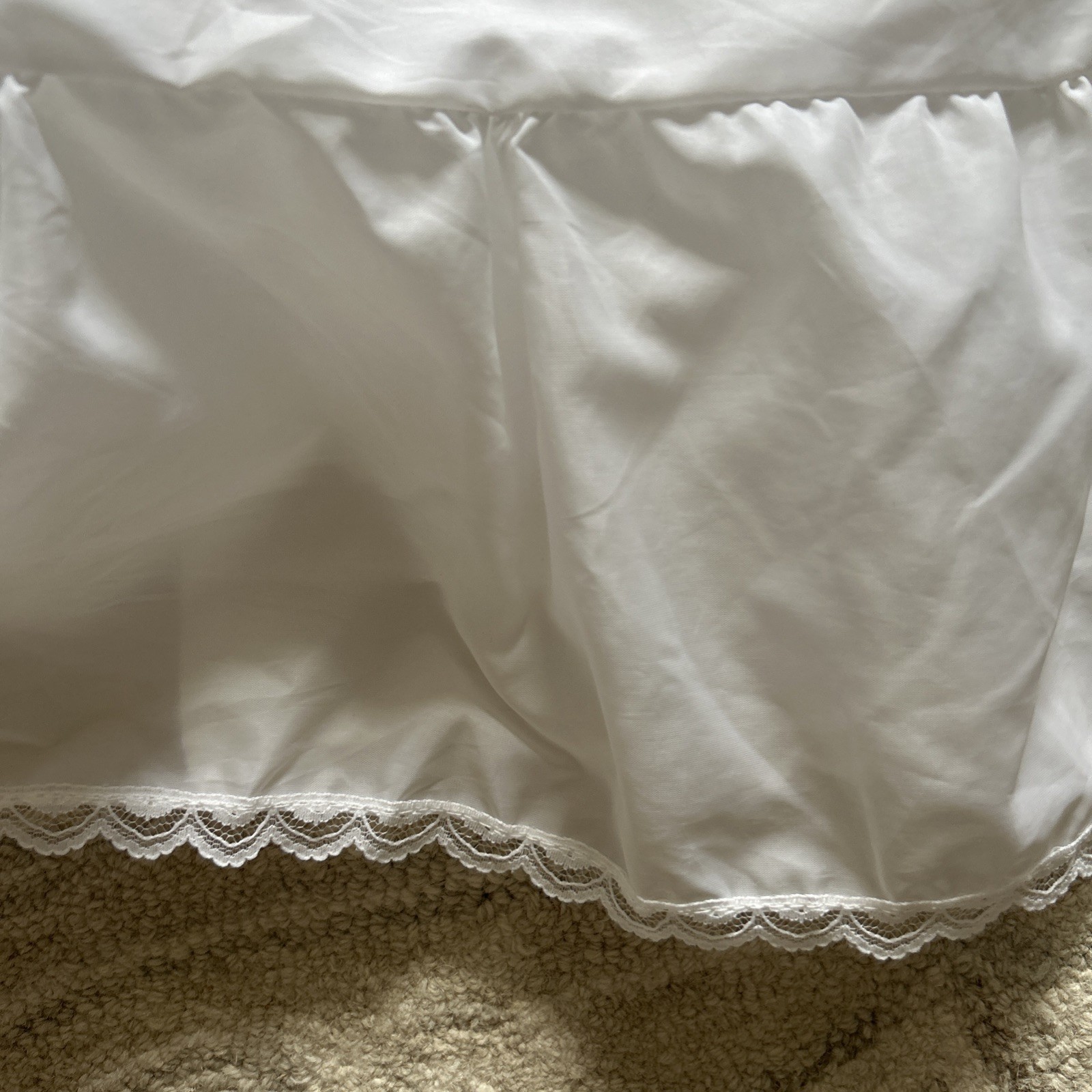 Vintage Clever Darling White Two Layer Nylon Petticoat