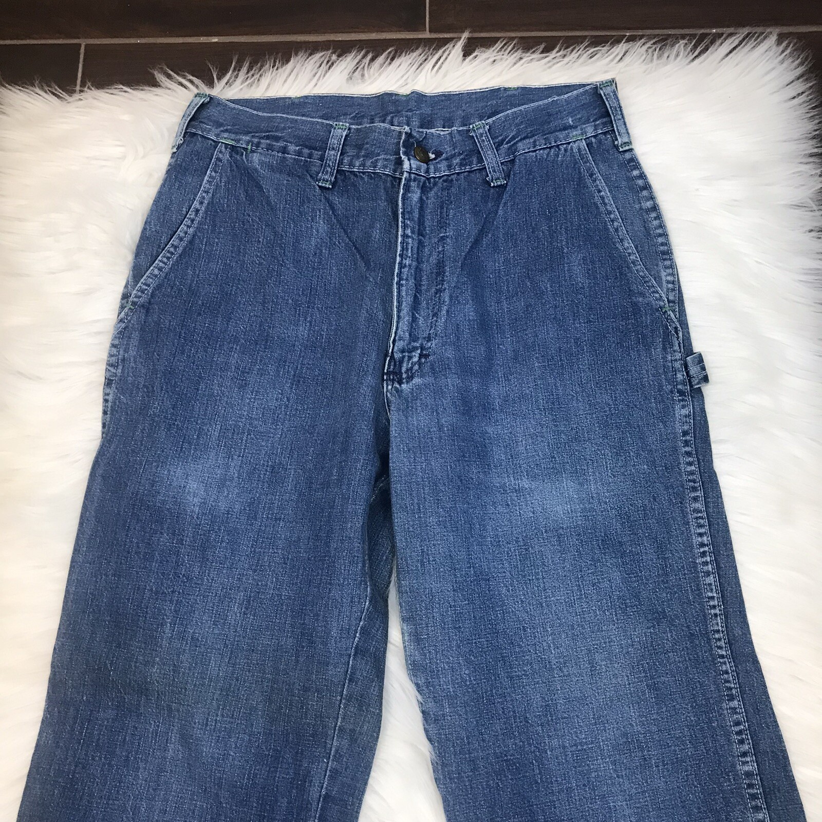 Vintage Oshkosh B’gosh Carpenter Jeans 28×30 Light Wash Baggie Wide Leg USA