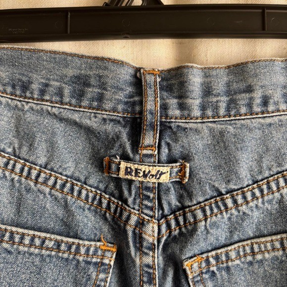 Y2K Grunge Denim revolt Jeans studded pockets straight/loose fit small 25″