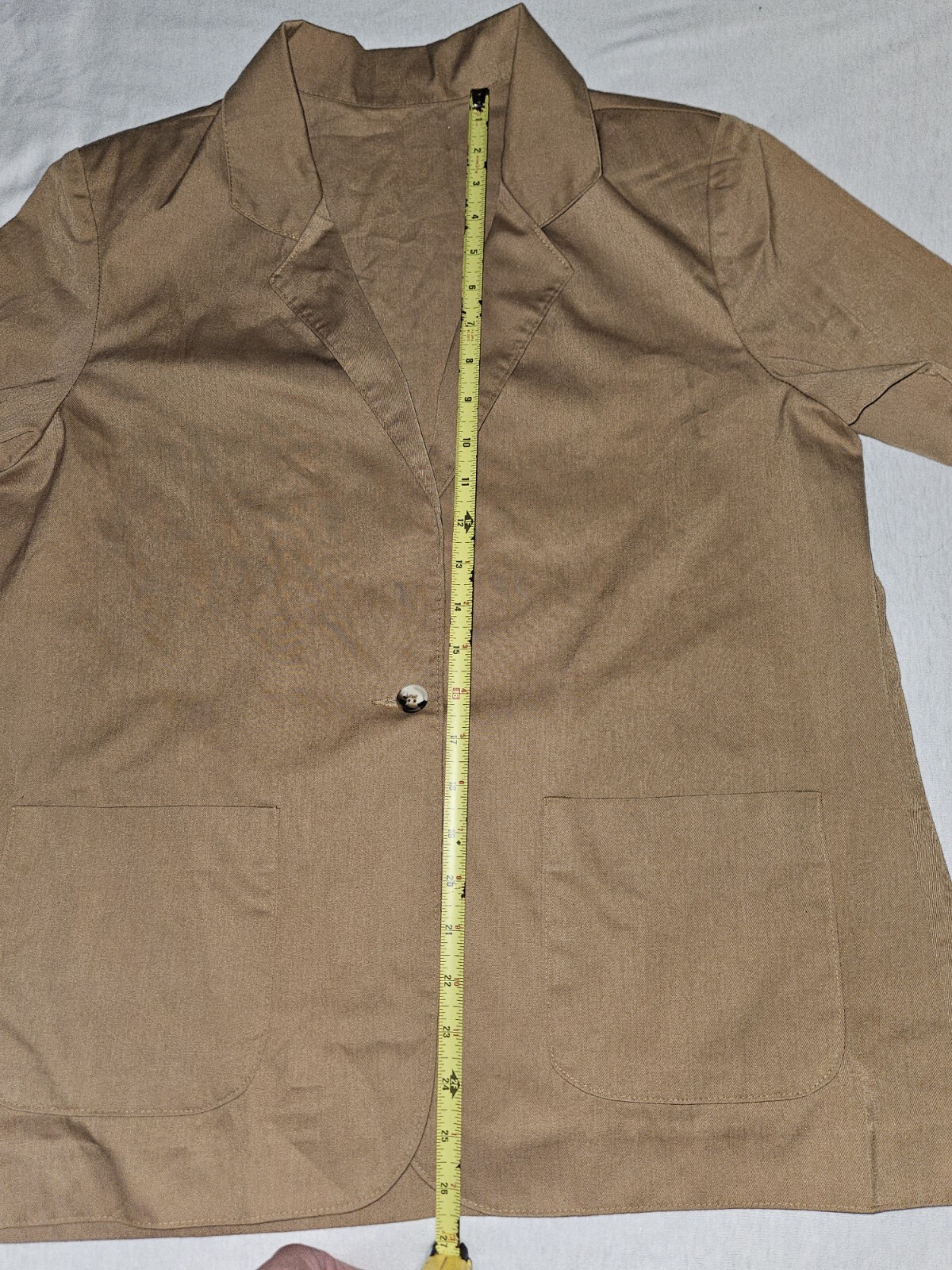 Jantzen Women Single Button Blazer Sz 16 Brown Suit Jacket Career Timeless Retro