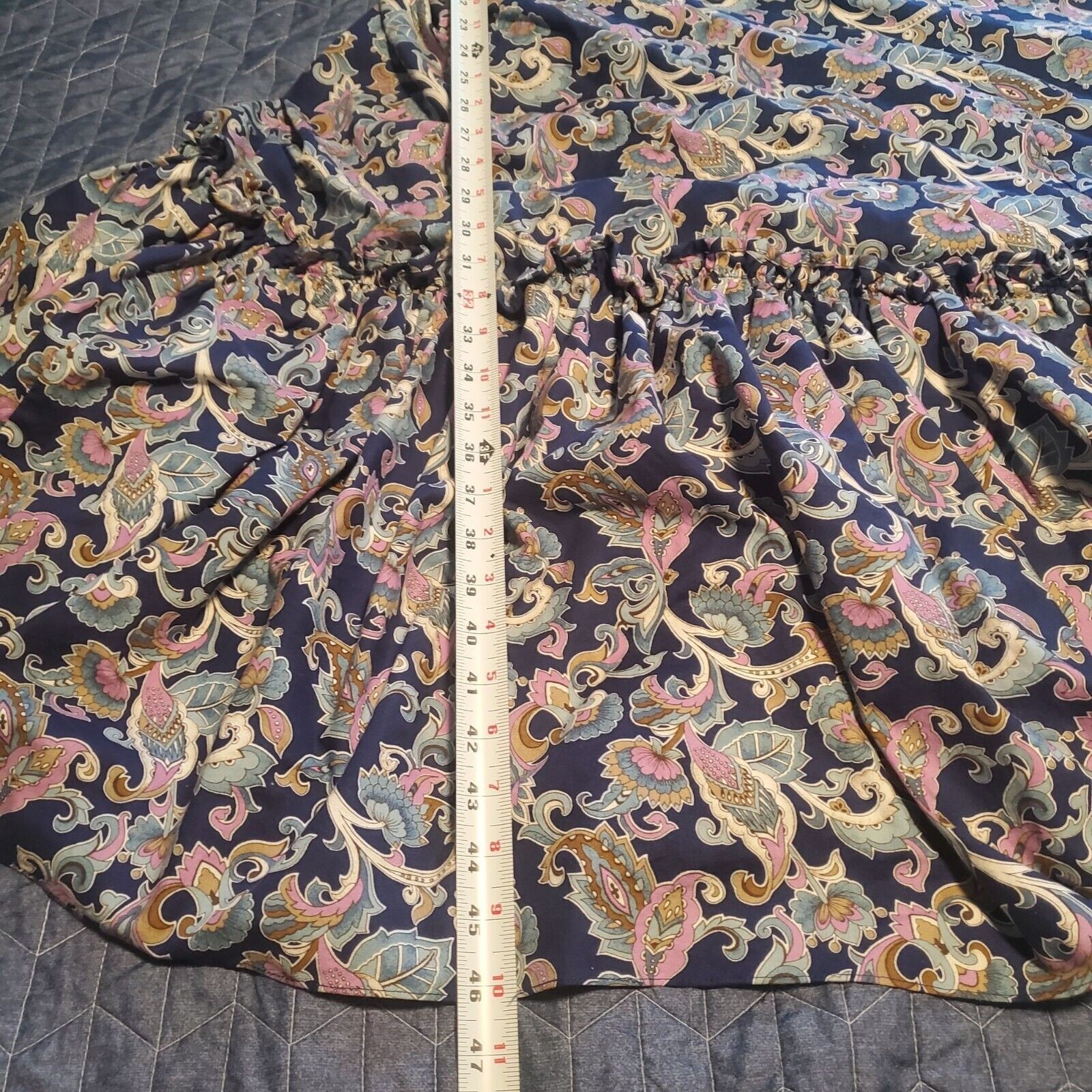 Vintage POMARE Hawaiian Floral Cotton Dress Tag 14 (fits 10) Boho Prairie USA