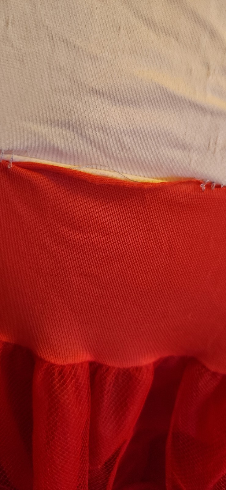 VTG 60’s MALCO MODES RED CHIFFON RUFFLED TIERED PETTICOAT SLIP USA Vanity Fair S