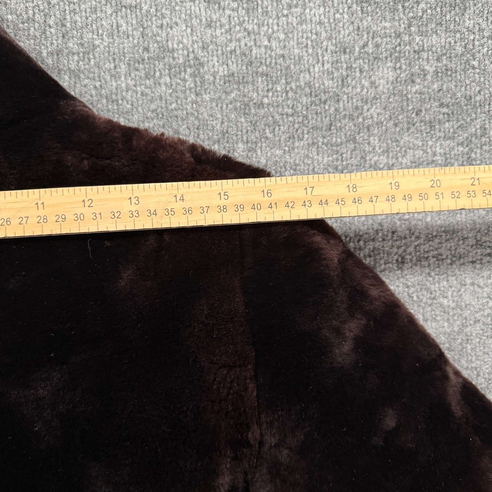 Vintage Chocolate Brown Fur Jacket Union Label Floral Lined Crop Coat Womens S