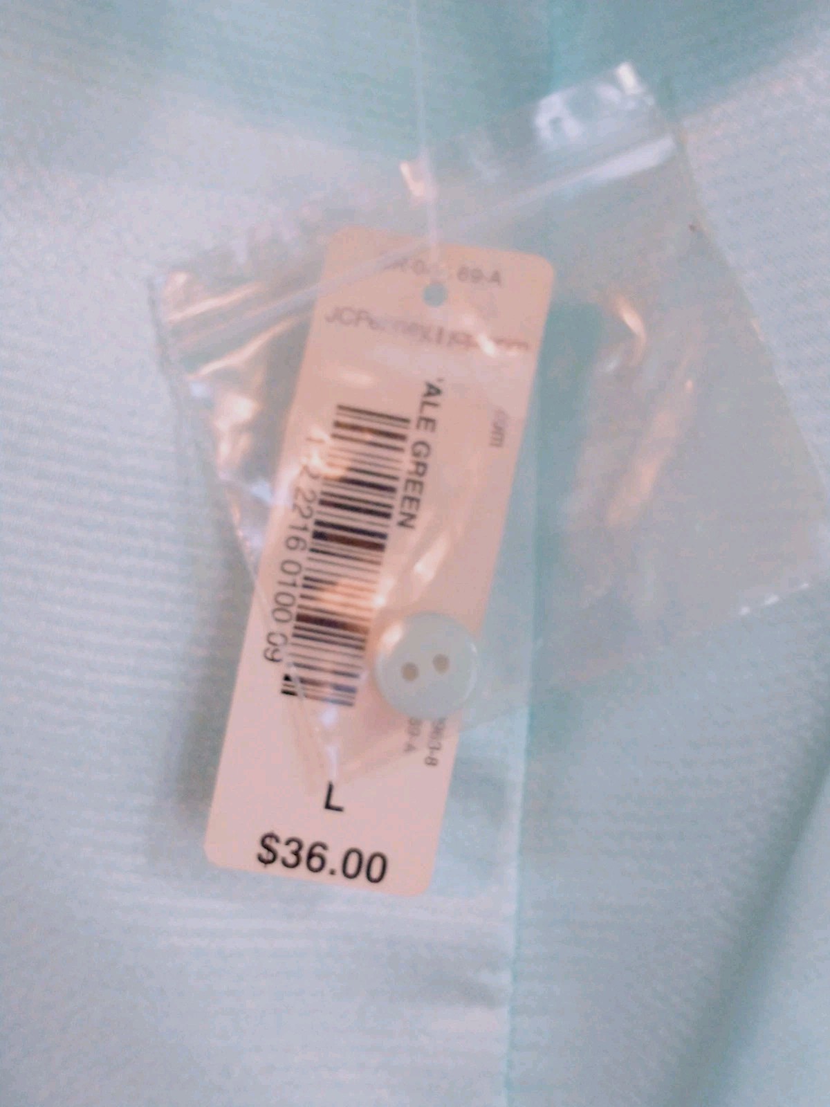 Vintage Adonna Pajama Set Pale Aqua Short Sleeve w Pocket Satin Poly Sz LG NWT