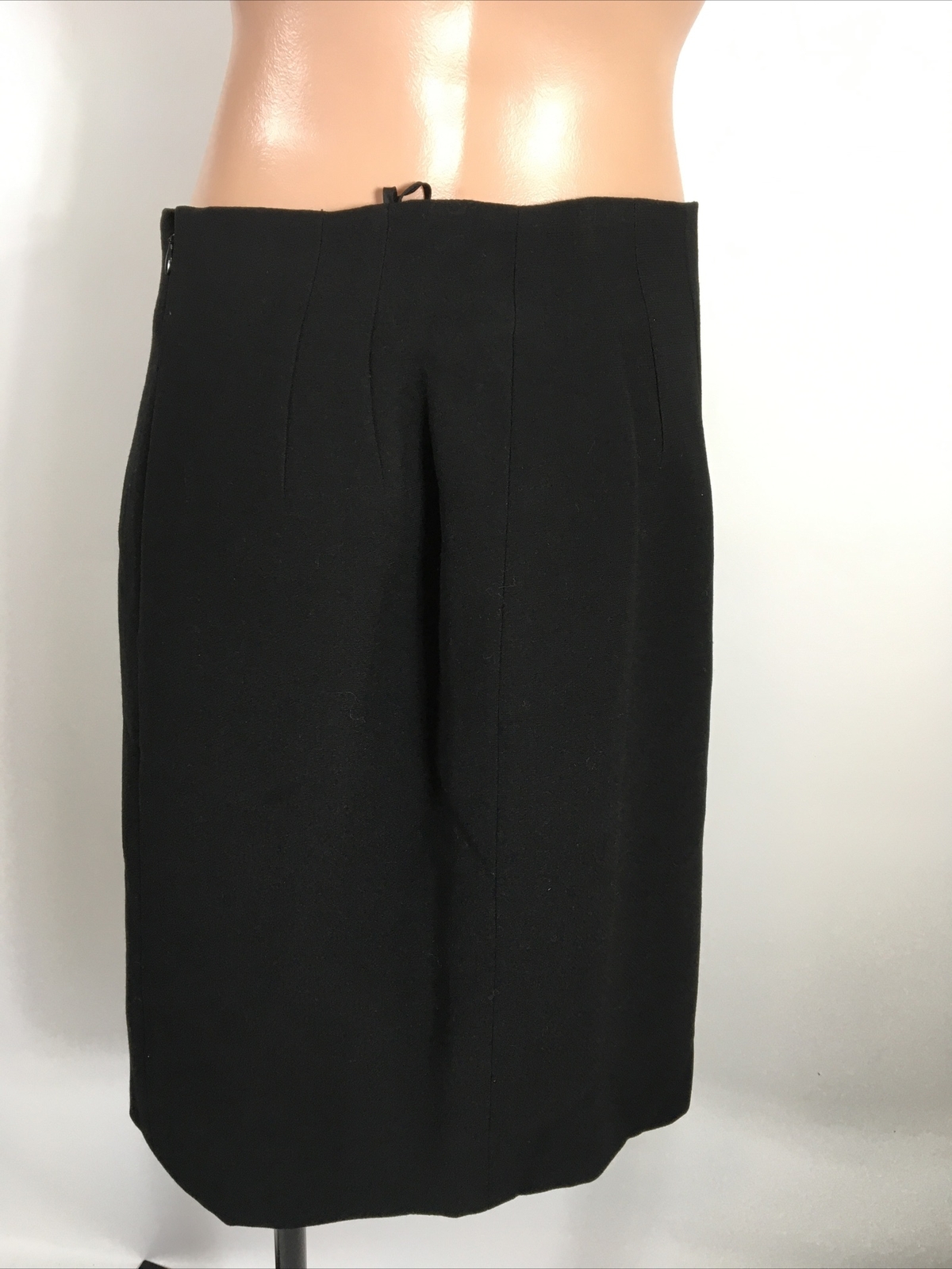 Vintage 80s Black Hot Pink Skirt Suit MOD Retro Stanley Platos Martin Ross Sz 8