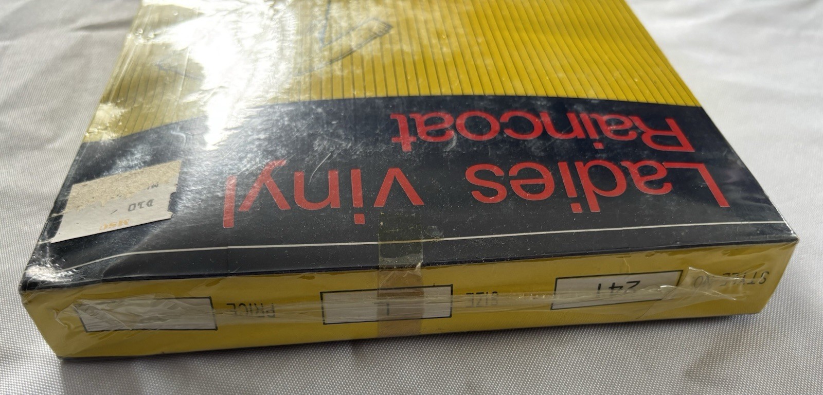 Vintage Ladies Clear Vinyl Raincoat Essex, Size Large NOS
