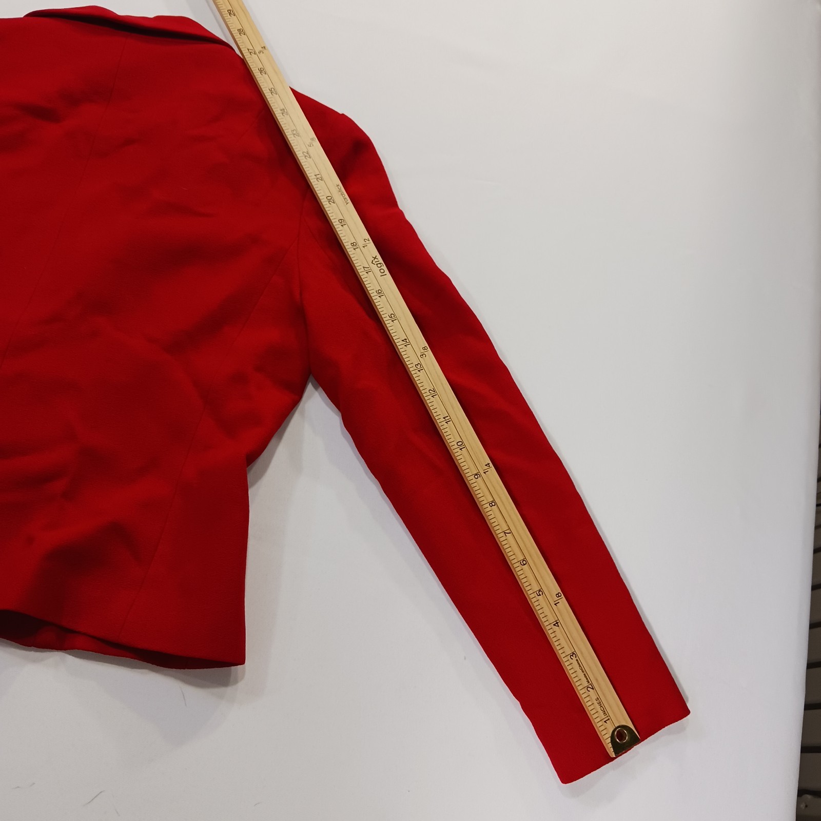 Vintage I. Magnin David Hayes Women’s Red 100% Pure Wool Blazer Jacket Size 14