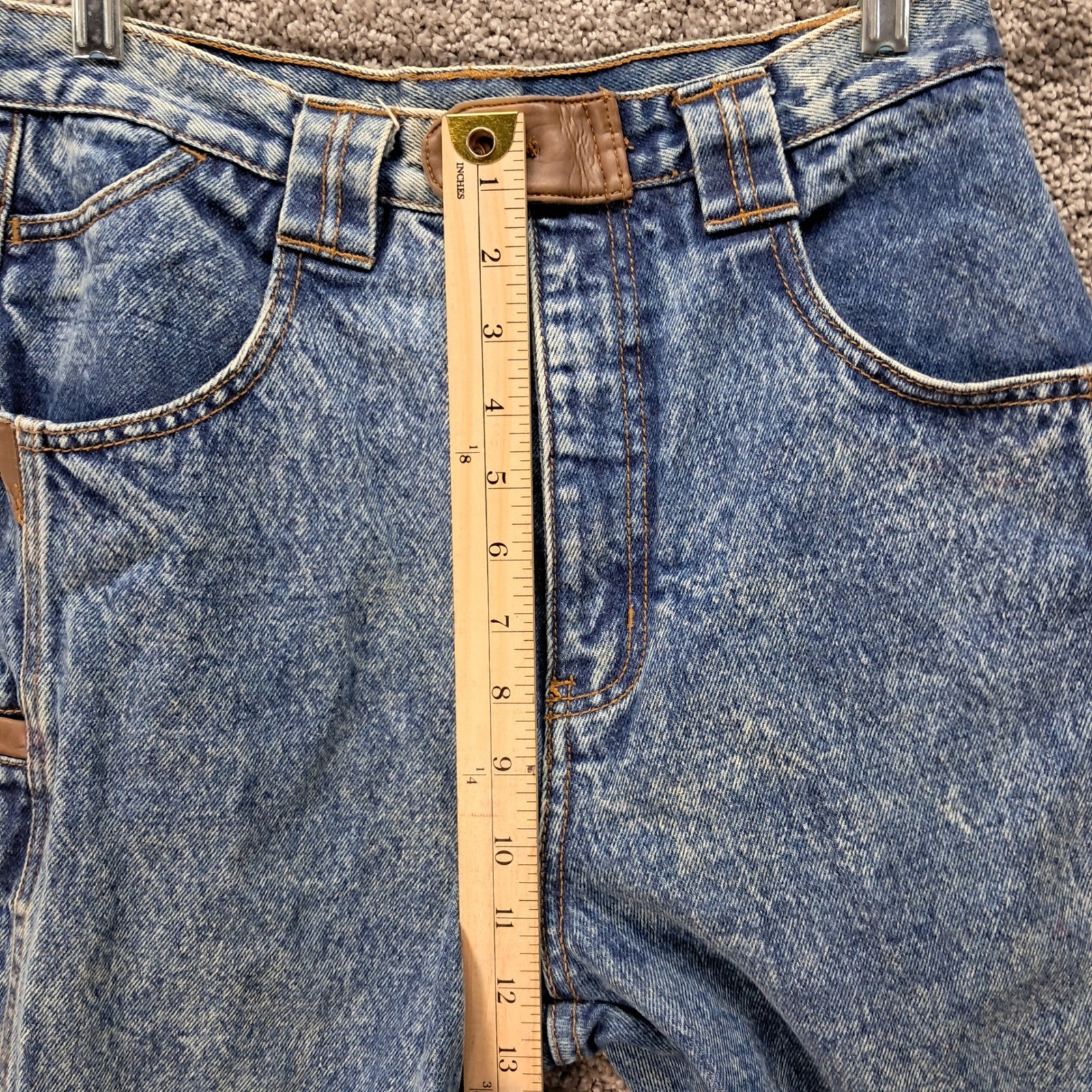 Rio by Stephanie Maison Vintage Acid Wash High Waist Tapered Jeans Blue Sz 11