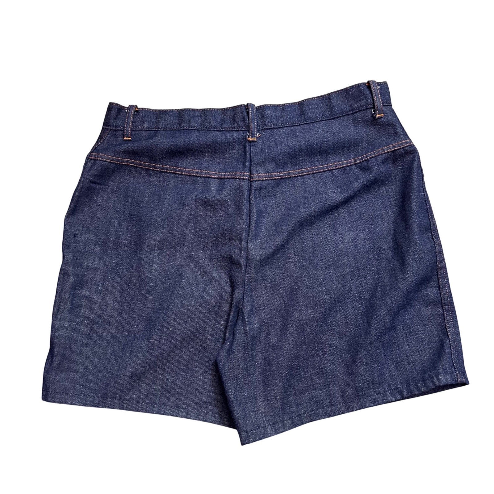 Vintage Sears Dark Wash Denim Shorts High Waisted Blue Size M Womens 70s
