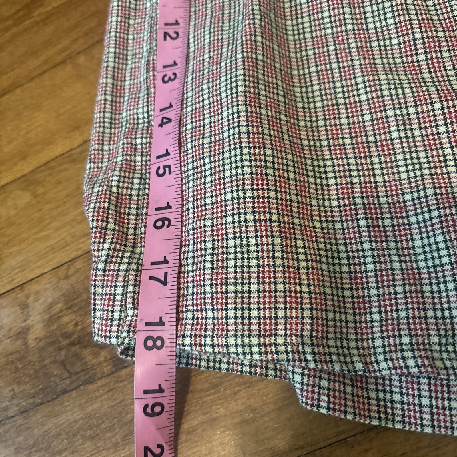 Vintage 70s Elandale Plaid Button Down Shirt And Skort Set Size M 10 30% Linen