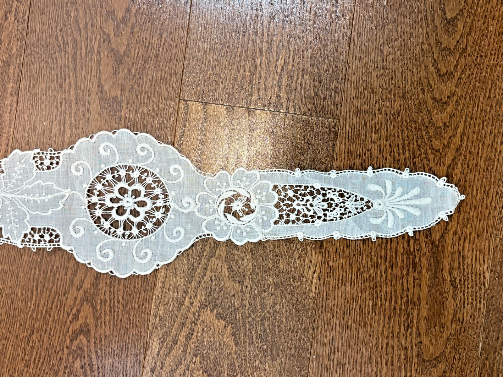 Antique 19th century Handmade Carrickmacross Lace Dress or Bodice Insert Unused