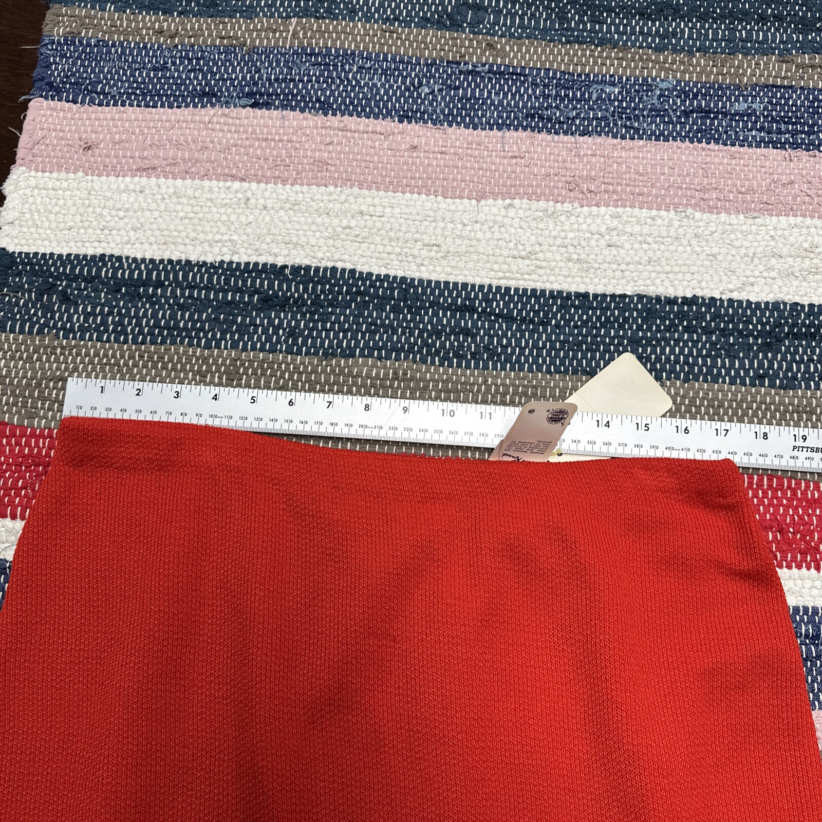 NEW NOS Vintage Plain James Kenrob Red Skirt 34×29” Deadstock