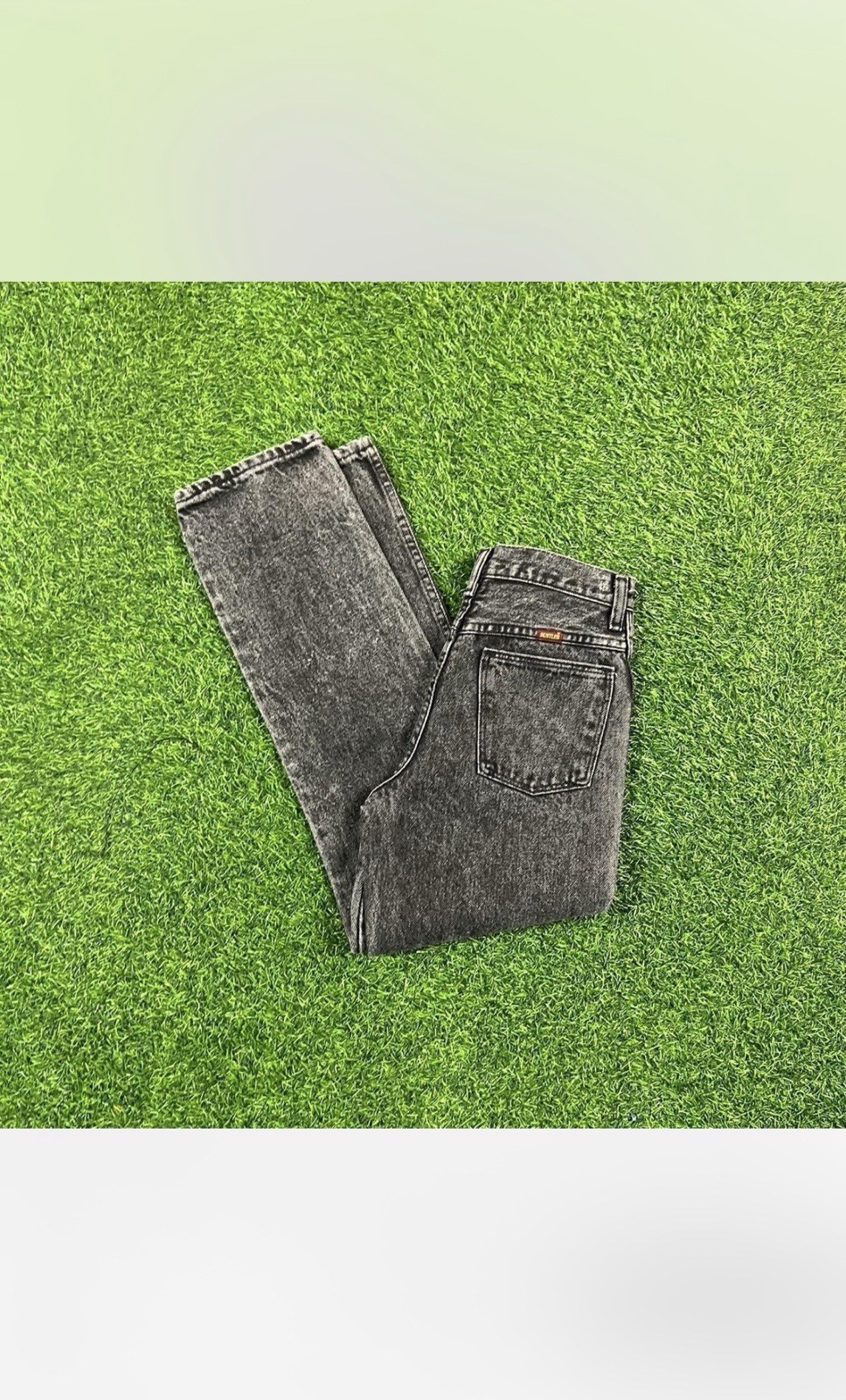 Vintage 80s Black Rustler Straight Leg Jeans Acid Wash Stone Wash
