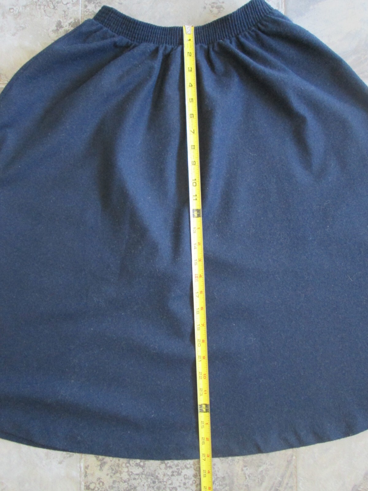 Vintage Skirt Liberated Lady California 14 Blue Wool Blend A-Line Swing Dance