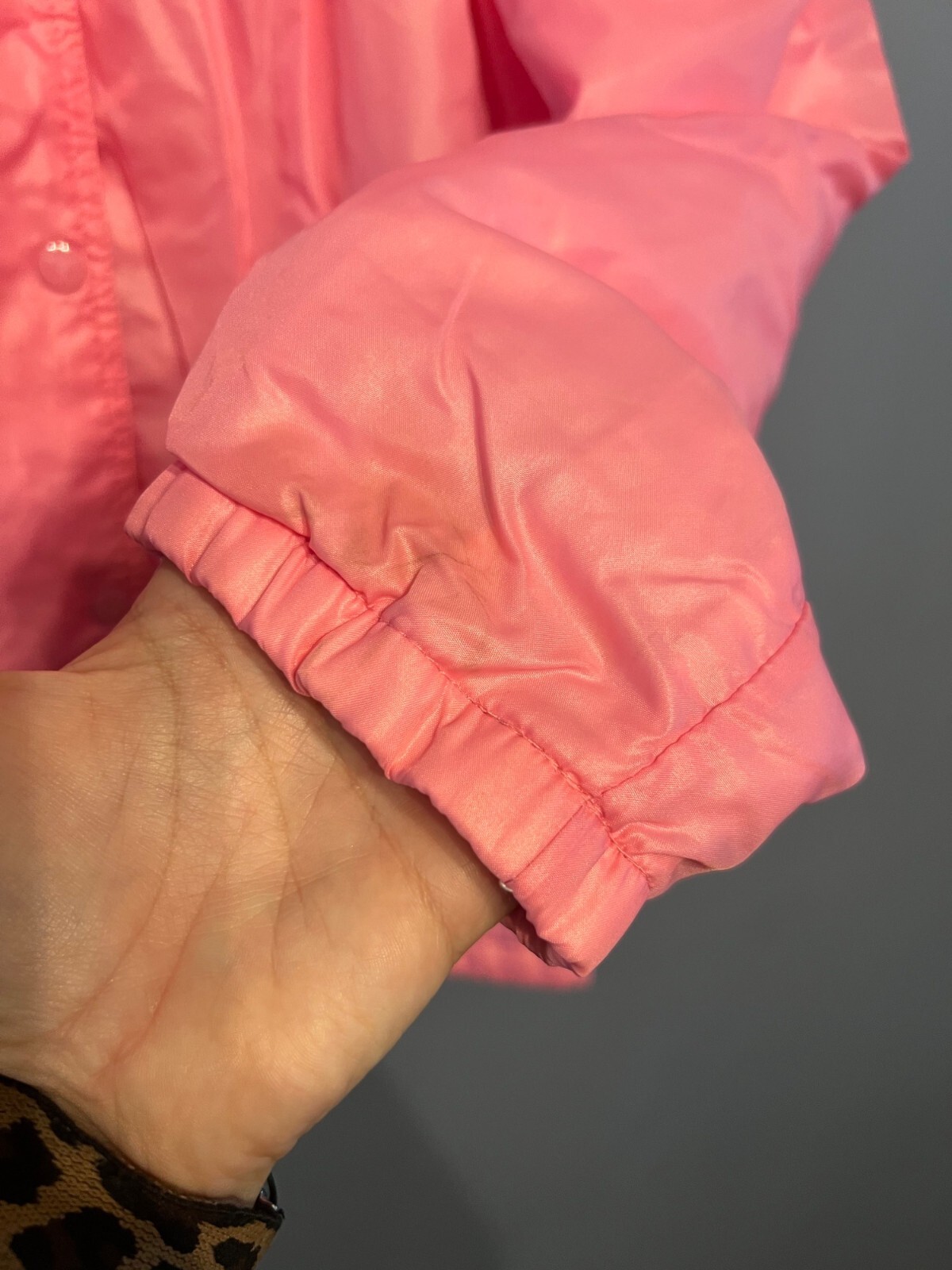 Vintage Windy Weather Women’s Bubble Gum Pink Lined Windbreaker Size Medium