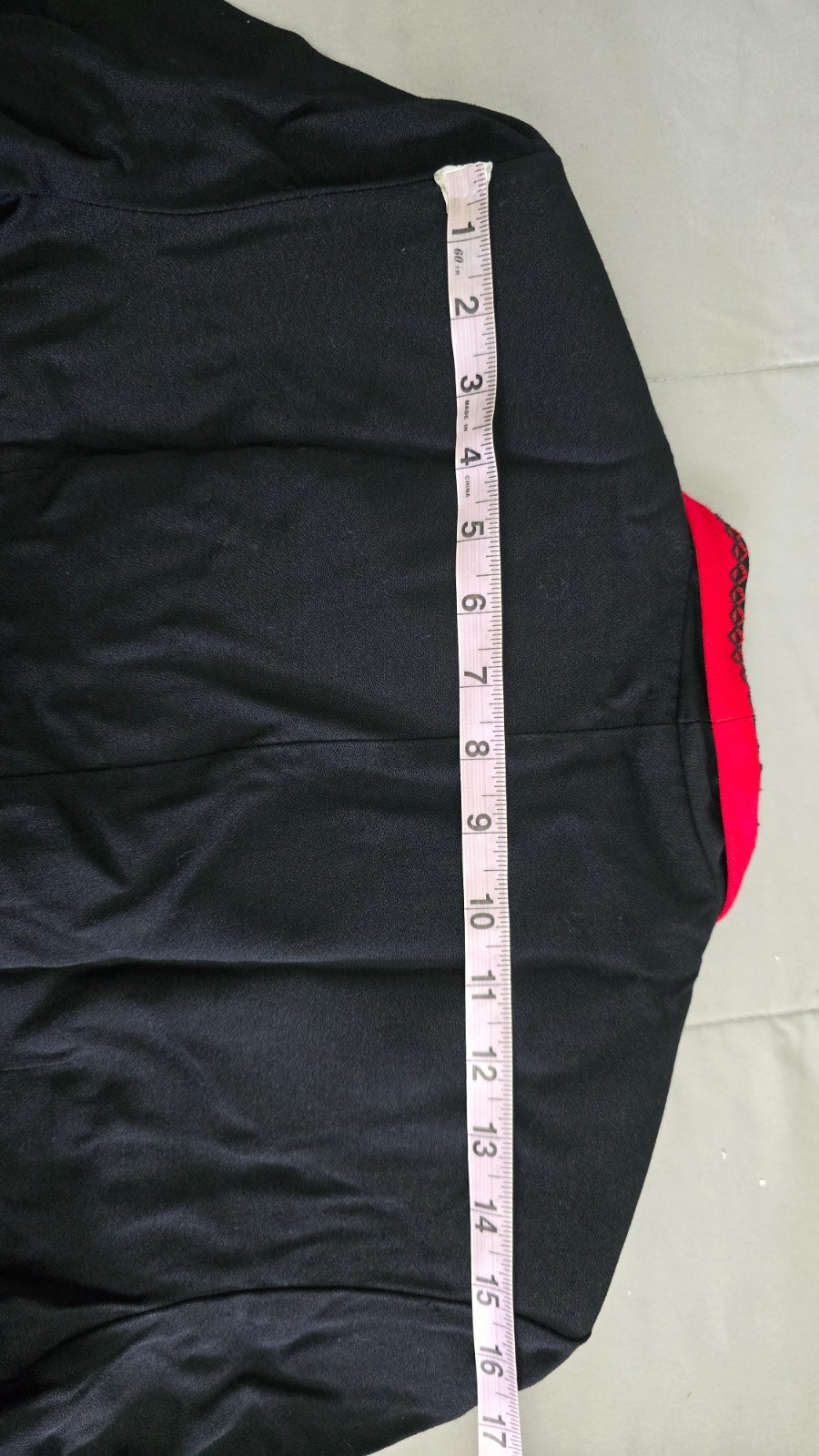 NWOT Vintage 80-90s S.L. Fashions Black Red Big Suit Collar Dress, Petites 12