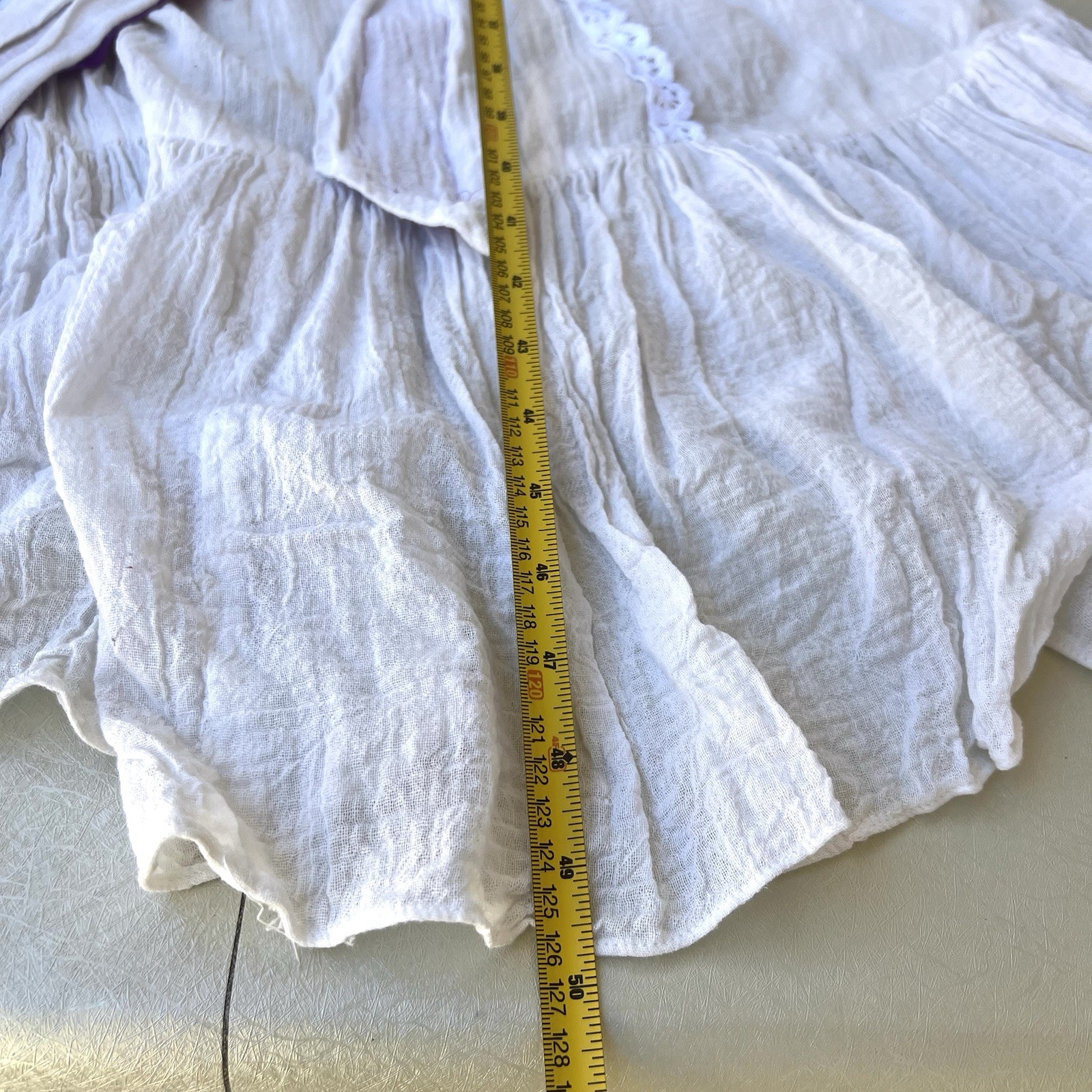 Foxy Lady San Francisco Vintage70s White Lace Prairie Dress, Junior Size 7