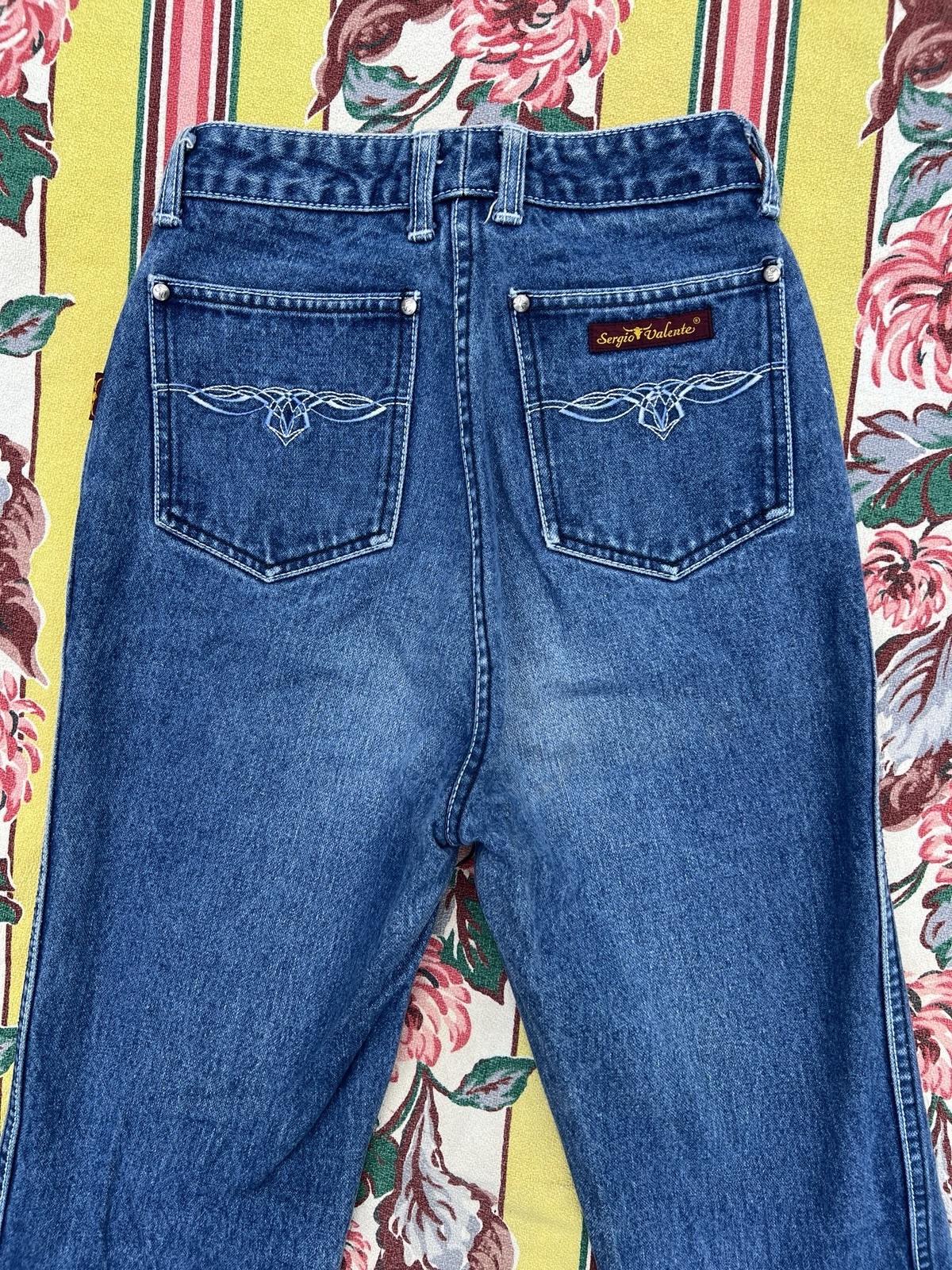 Vintage 80s Sergio Valente Jeans Indigo Dark Wash Straight Leg High Rise Fitted