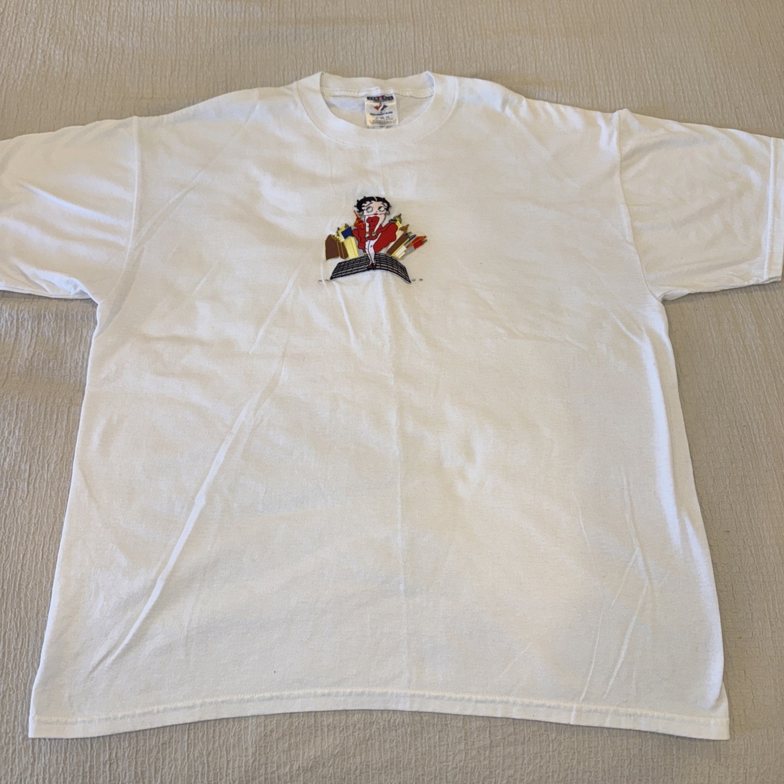 Vtg Betty Boop Shirt Women’s Sz XL Sexy Girl in the City w Rhinestones