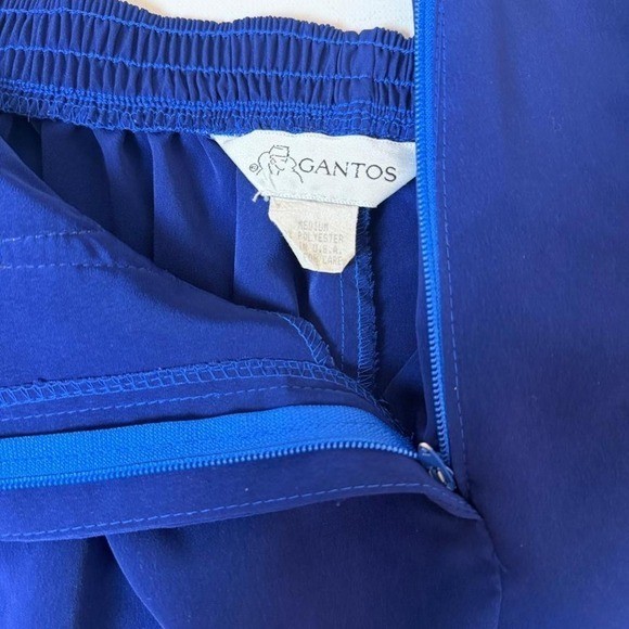 Vintage 80s Royal Blue High Waisted Culotte Shorts Medium