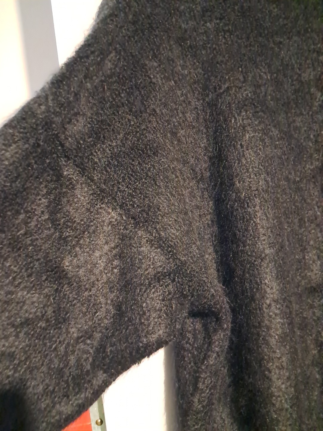 Vtg. Gianni Versace Black Fuzzy Sweater-Mohair, Lana Wool-Italy