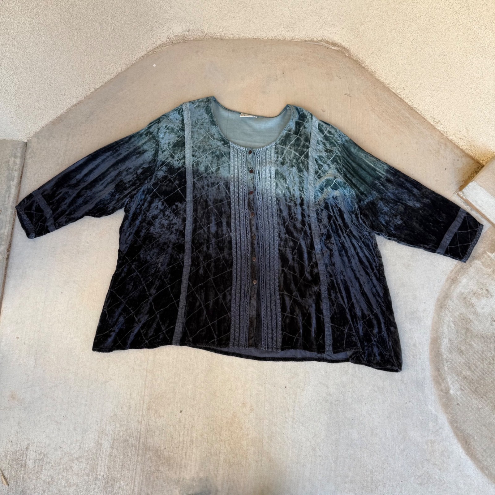 VOLUP Vintage 90s Ethereal Fairy Velvet Skirt & Top Set 6XL