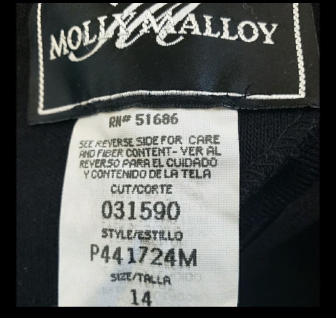 Vintage Molly Malloy Womens Black Longsleeve Waisted Maxi Dress With Scarf