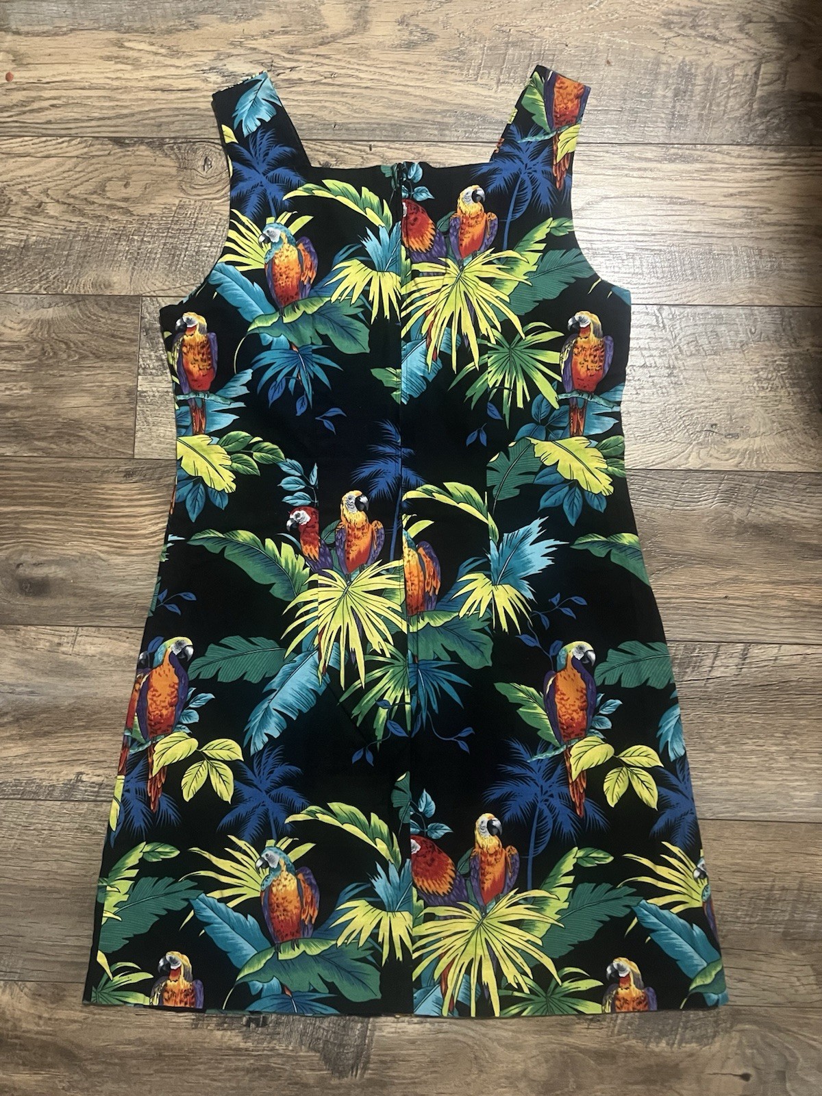 Vintage Shannon Marie Hawaiian Dress Women’s Size XL 14 Parrot Tropical Cruise