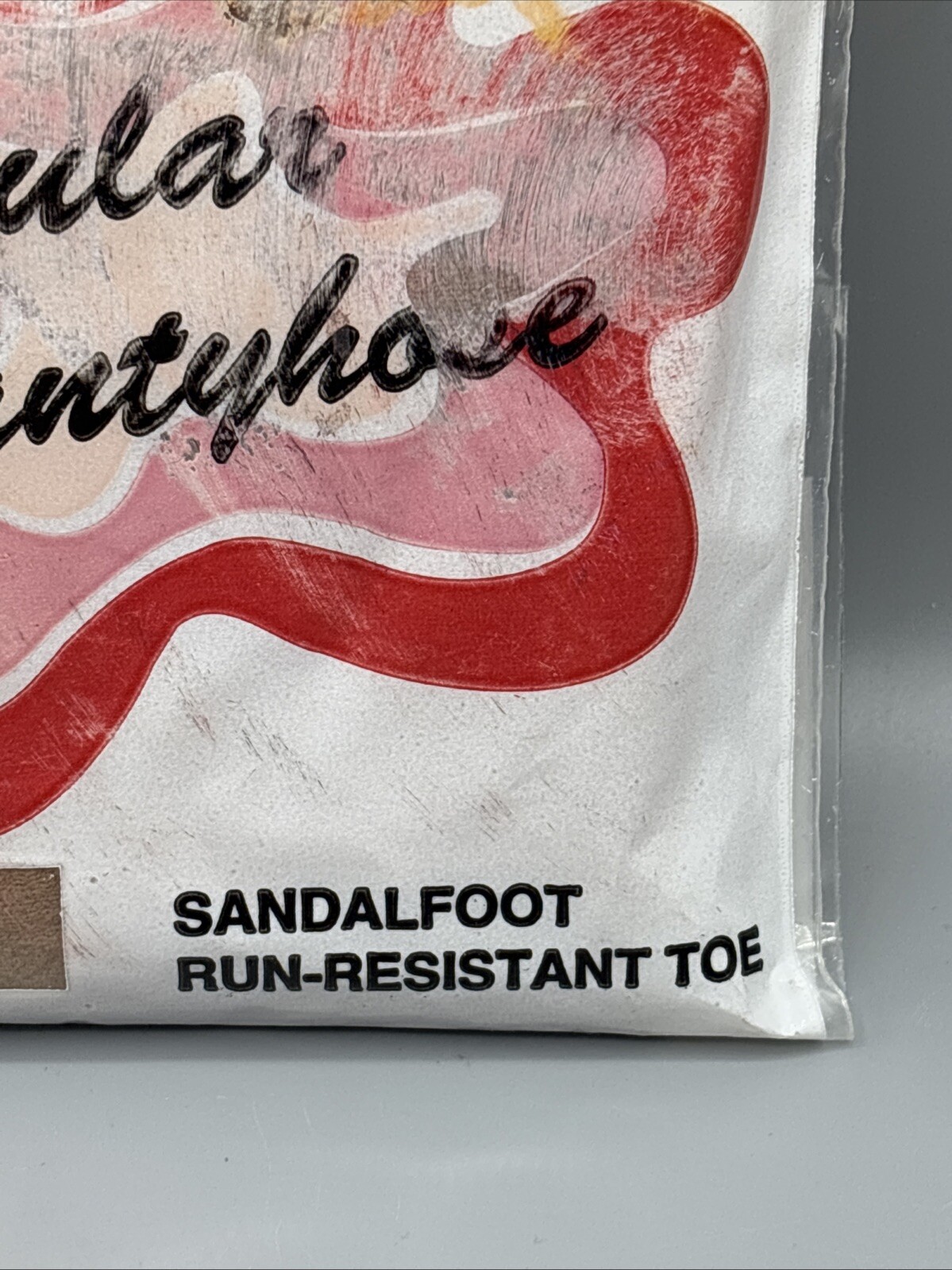 Walgreens Vintage Pantyhose Sandalfoot Run-Resist Toe ONE SIZE Beige