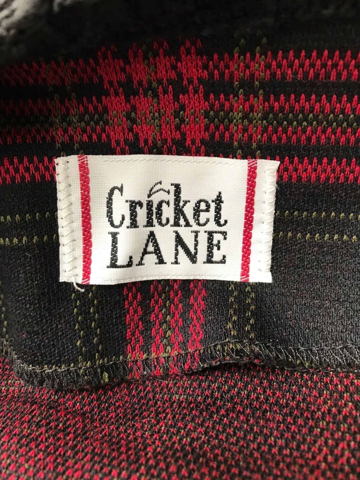 Cricket Lane Red Black Checked Jacket 16 USA Blazer Cardigan Plaid