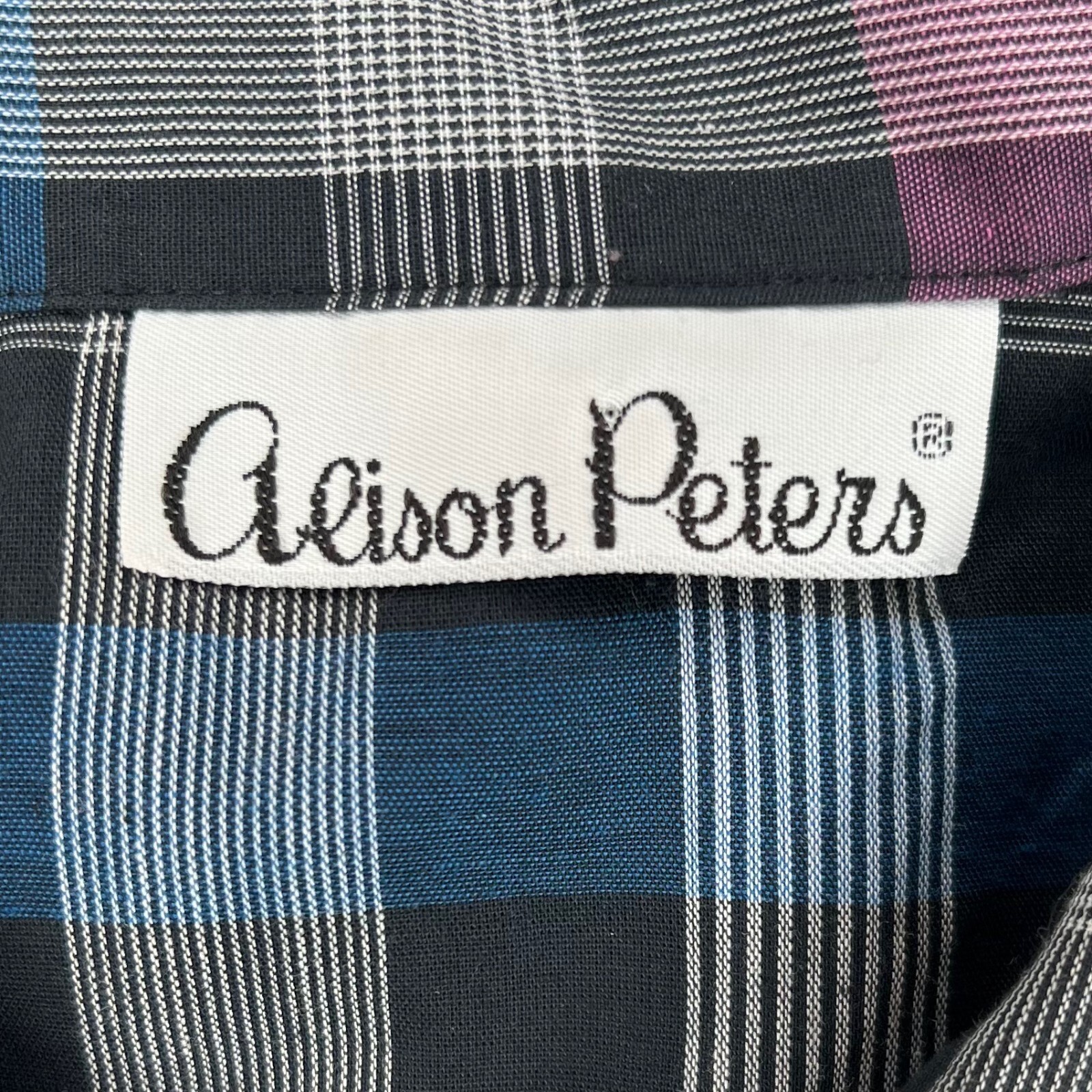 Vintage 80s does 50s Buffalo Plaid Swing Dress