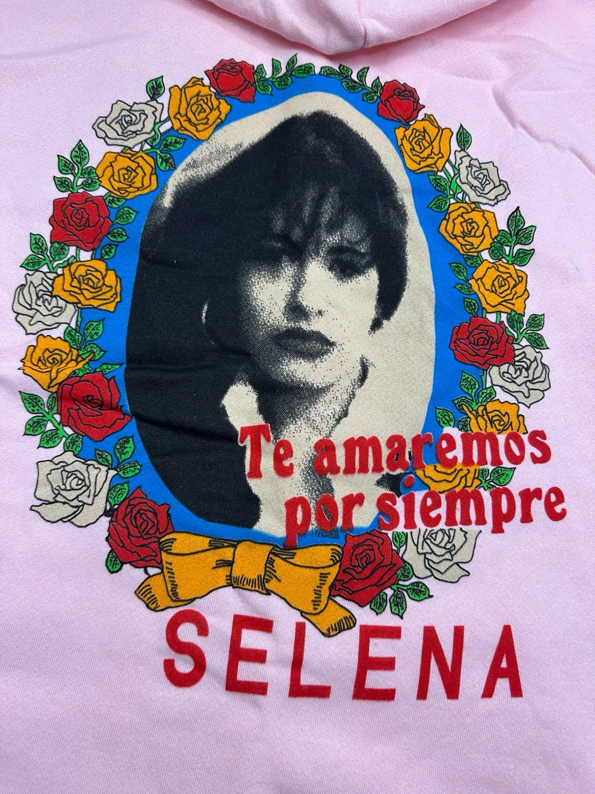 Rare! New! 90s Selena Quintanilla Memorial Pink Zip Hoodie Rap Tee Sz XL Unisex