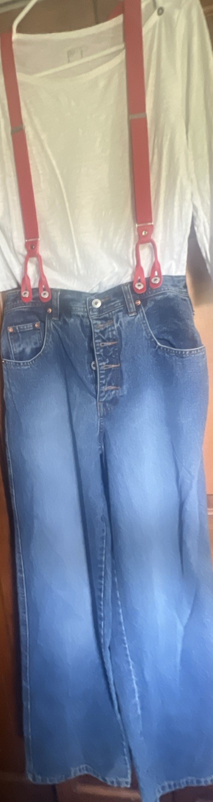 RARE Vintage Y2K Hip Hop Breaker Button Fly Jeans Flare Leg U.S. Size 9