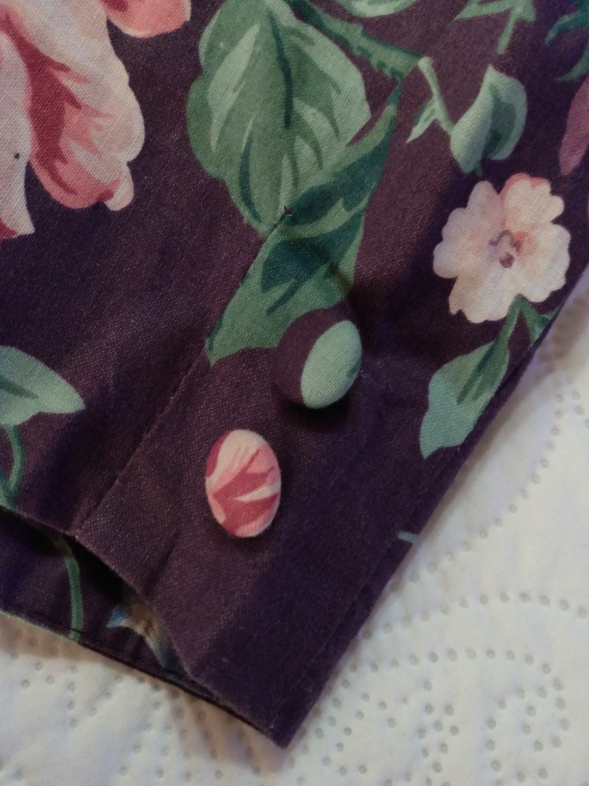 VTG 80s 90s Skirt Set Purple Peplum Floral 1940s Style Cottagecore Retro Size 8
