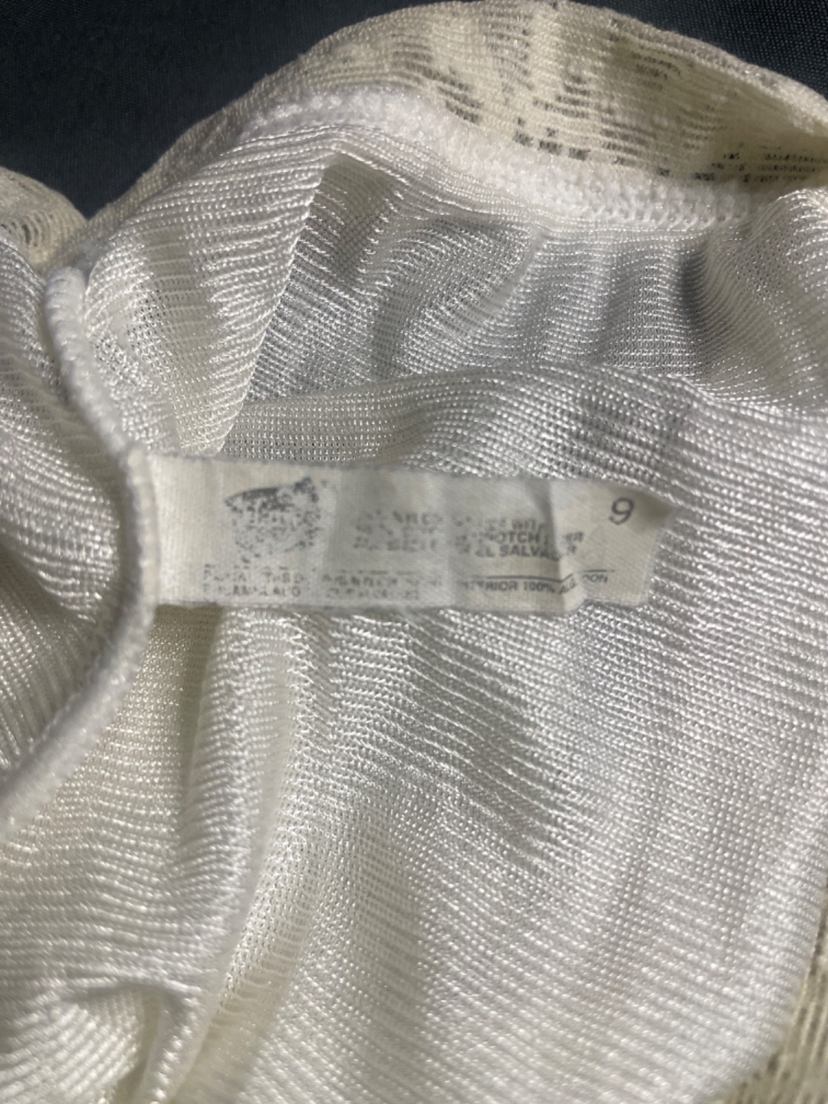 Vintage Hanes Her Way Nylon Brief Lace Trim White Panties Sz 9