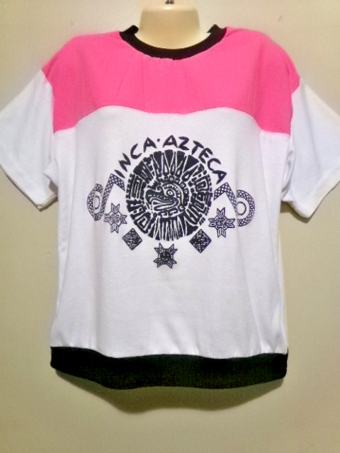 True Vintage 80’s Fluorescent Tribal Ladies Shirt Inca Azteca Alley Cat 2 Brand