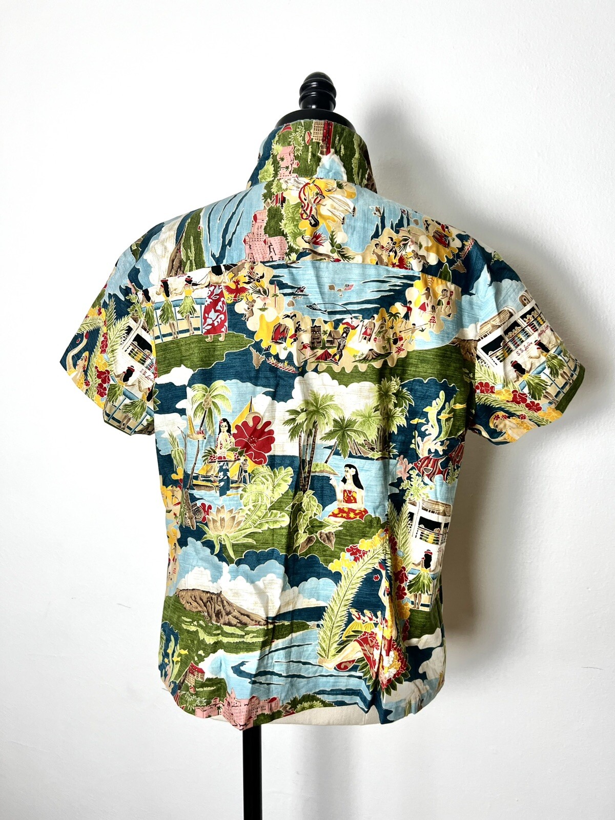 NANI Of HAWAII 90’s 90s Y2K Vintage Hawaiian Tiki Copyright Aloha Blouse Top XL
