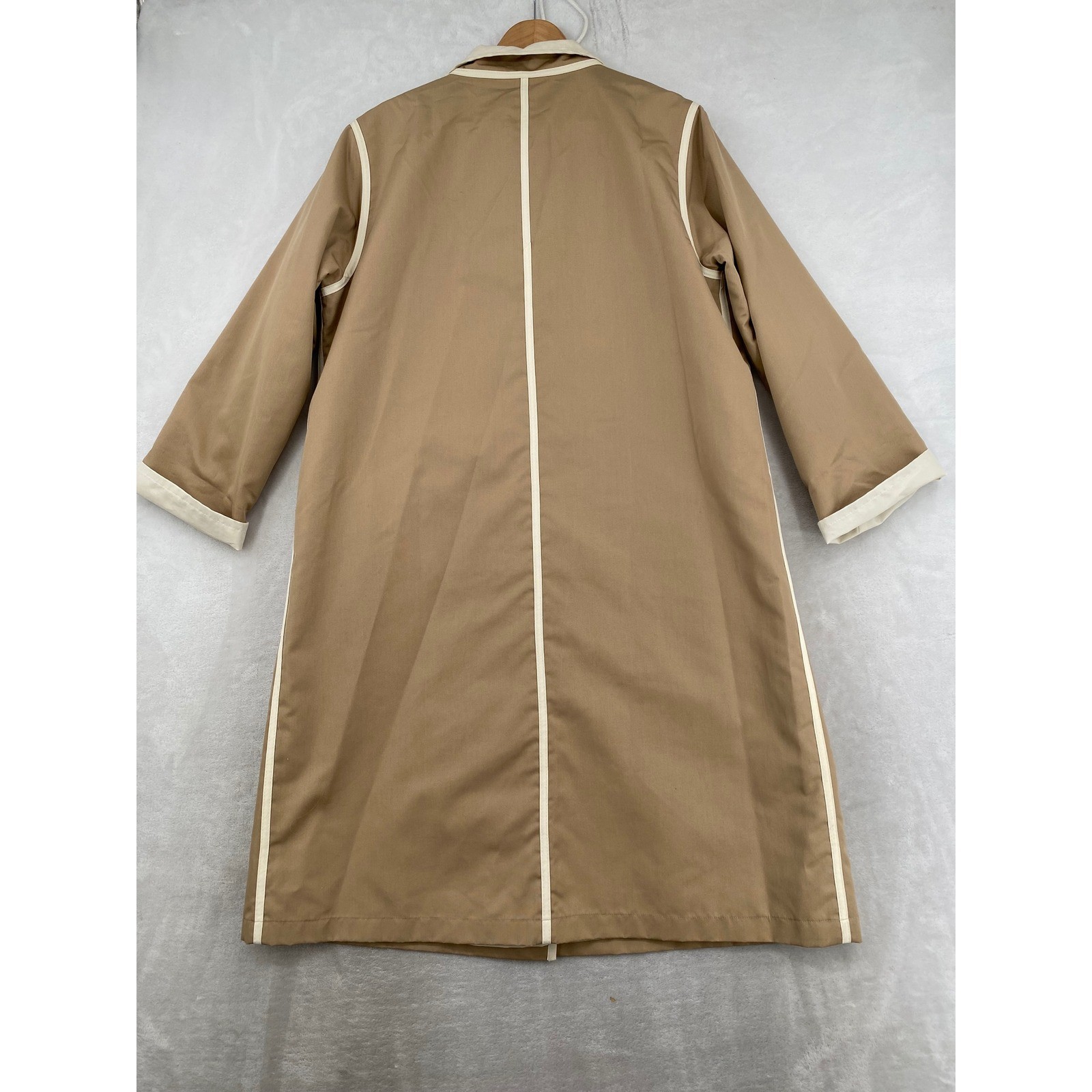 Bonnie Cashin Russel Taylor Women 14 Tan Vintage Mod Turnlock Canvas Trench Coat