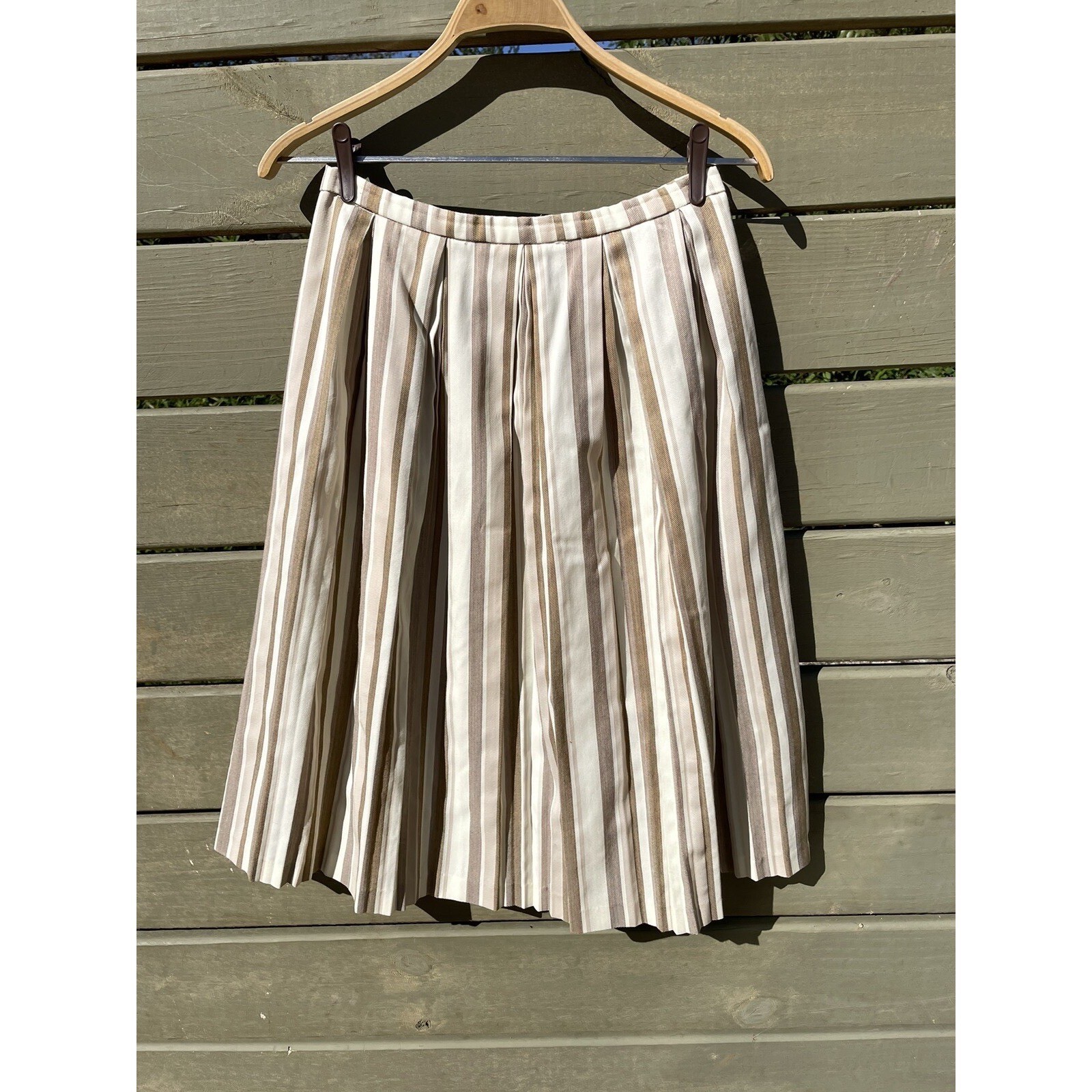 VTG 50s Pleated Skirt Retro Rockabilly Women’s Striped TreVira Waist 28″