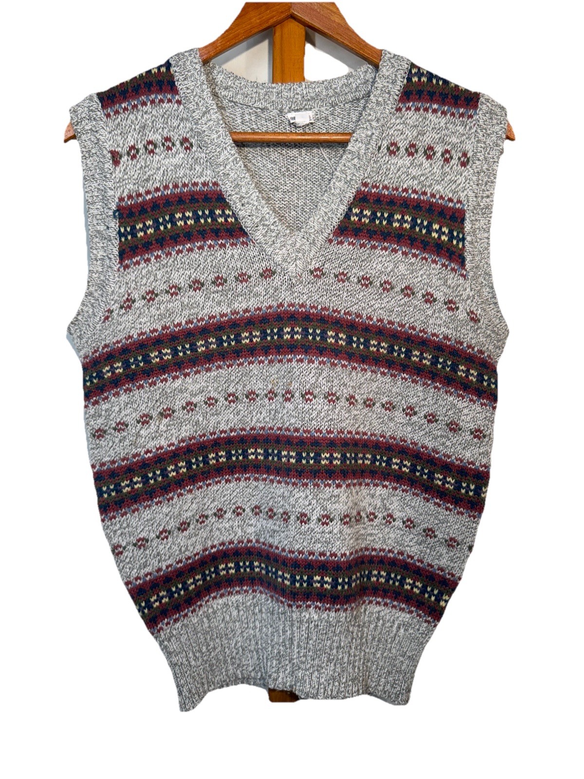 Vintage 90s Knit Sweater Vest Granny Core Cottage Preppy Size Small