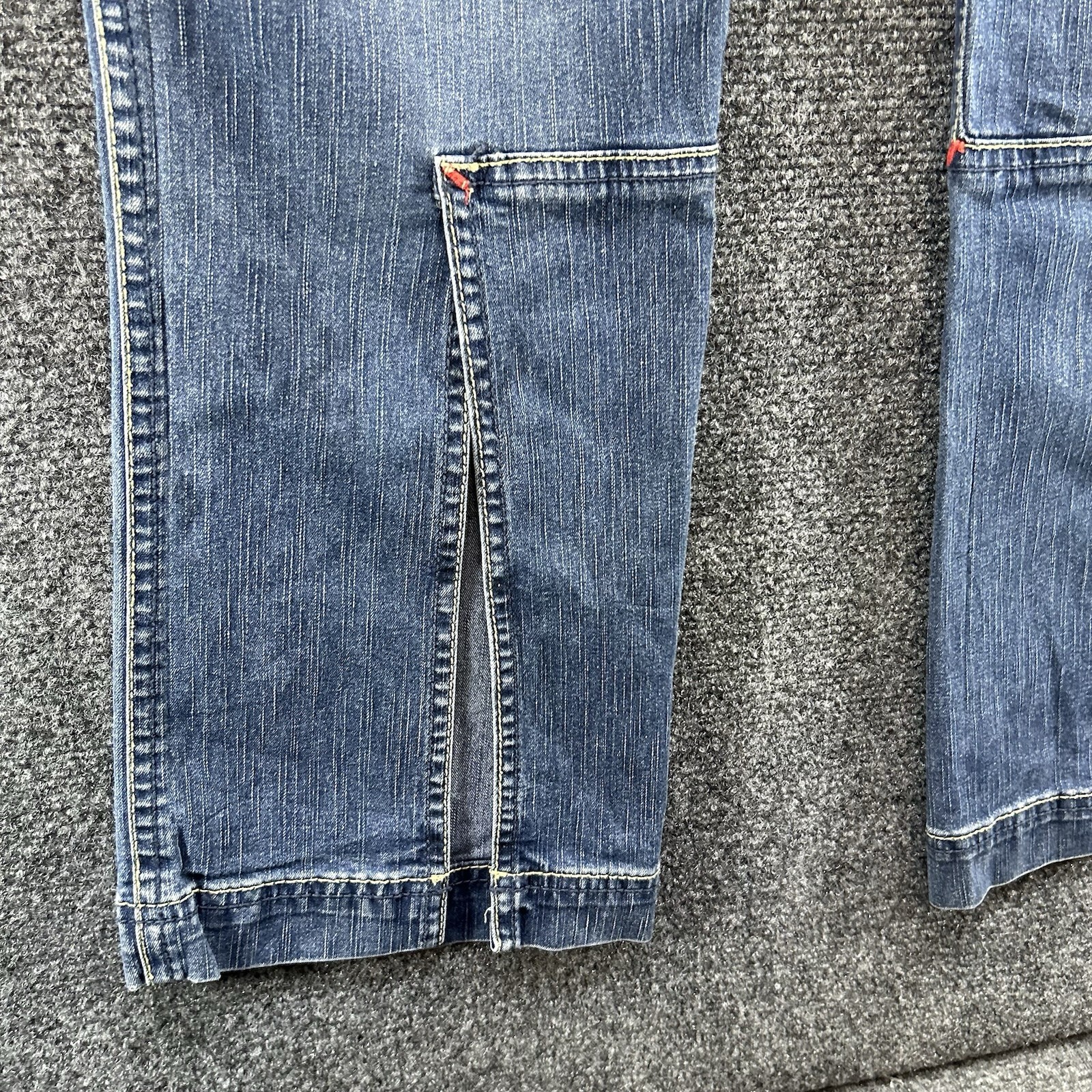 Vtg Ecko Red Jeans Jrs 7 Bootcut Logo Embroidered Low Rise Hip Hugger Y2K Grunge