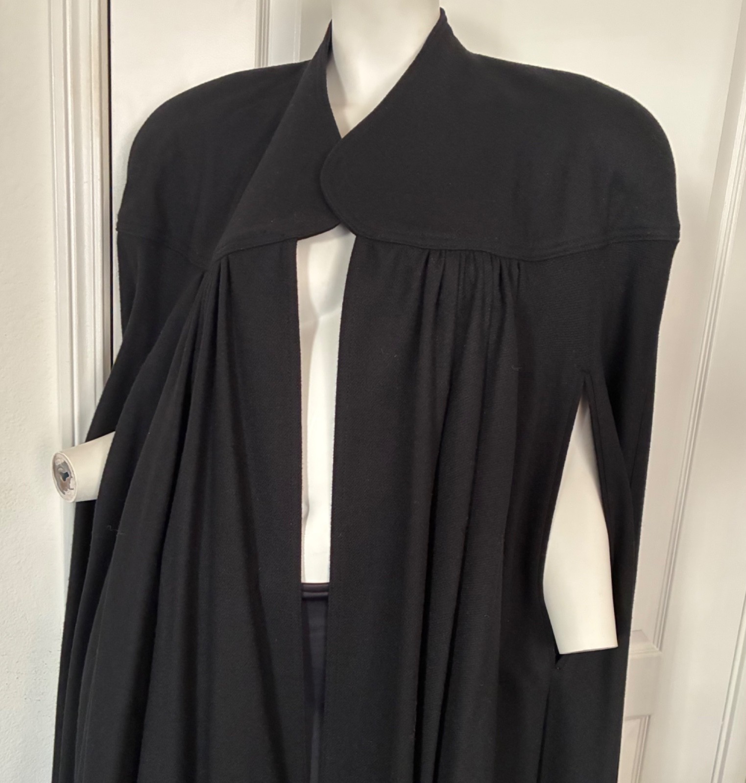 C’est Simone Black Maxi Cape Medium