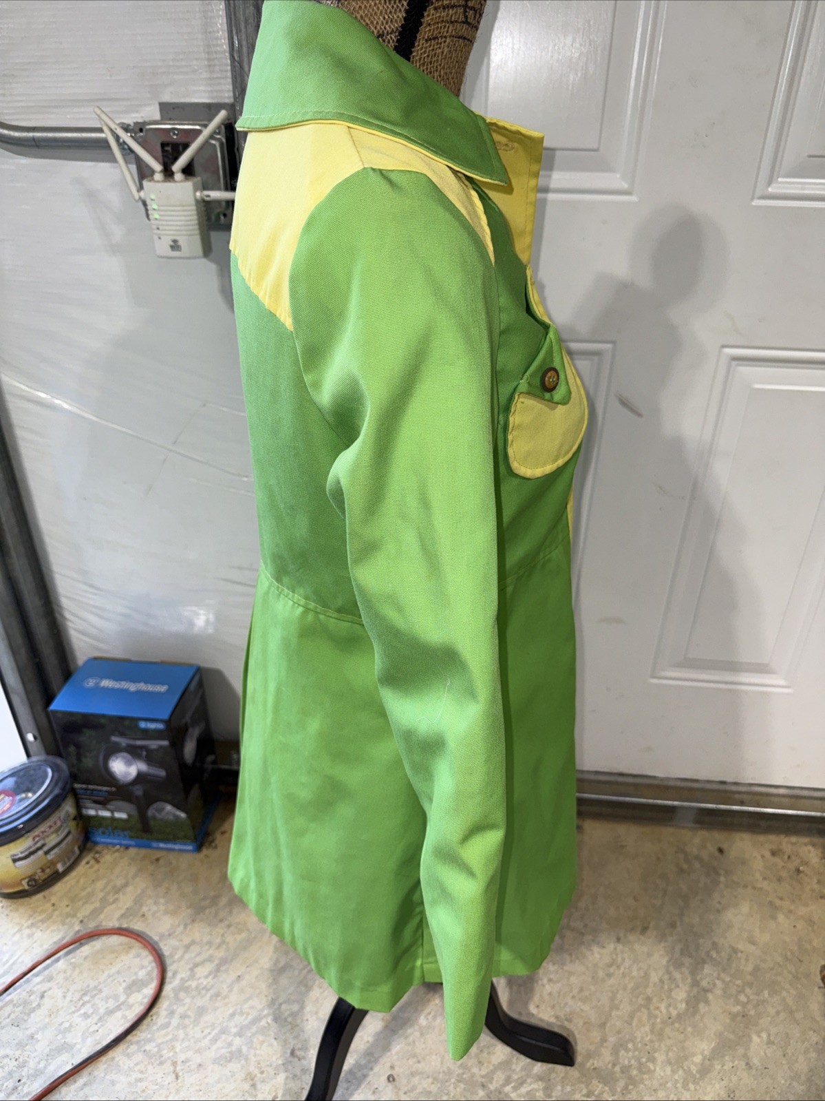 Vintage 1970’s Young Ladies Green & Yellow Jacket Coat