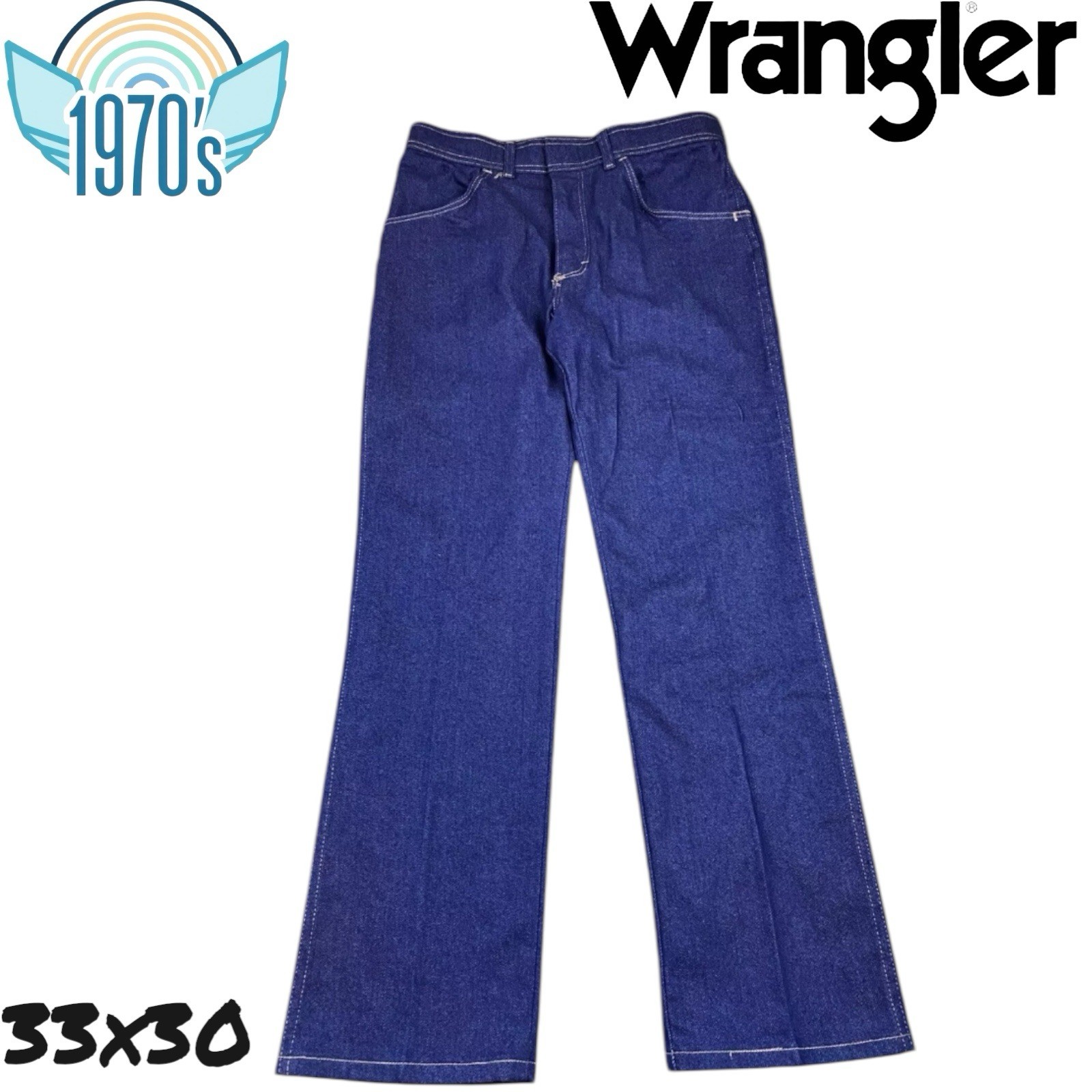 70s Wrangler Jeans Denim Women’s Style 85498PS 33”x30” USA Made MINT Vintage