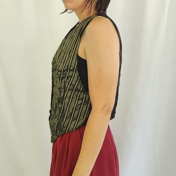 80s Black, Green and Gold Vest