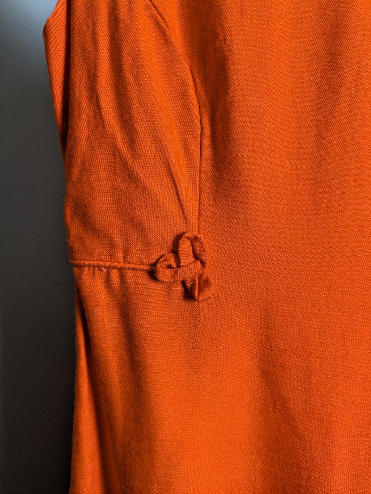 Vibrant Orange Vintage Peter Pan Collar 3/4 Spring Jacket And Wiggle Dress Set