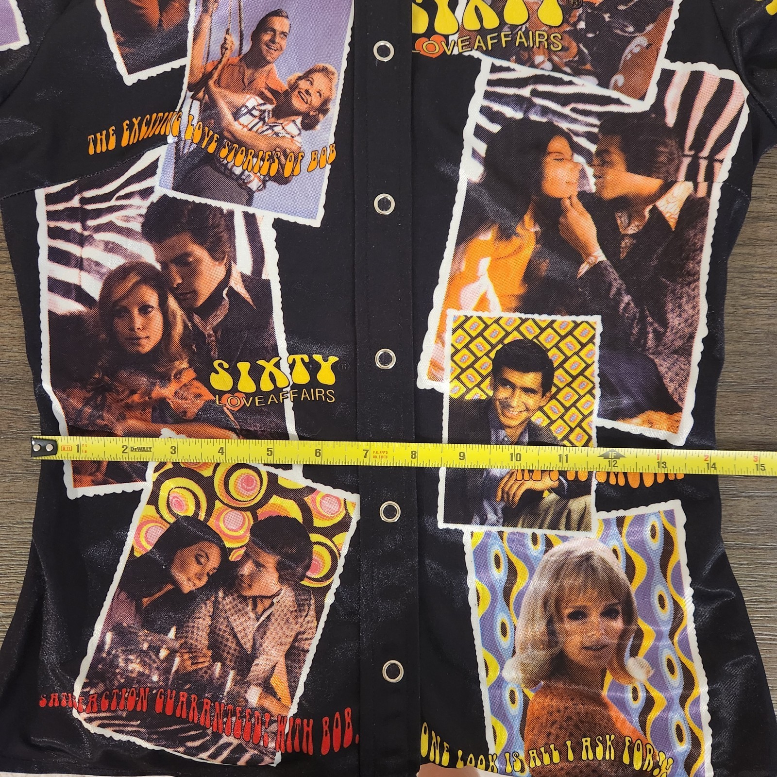SIXTY Love Affairs Shirt: Sz M Romance Collage Made In Italy Y2K Vintage RARE