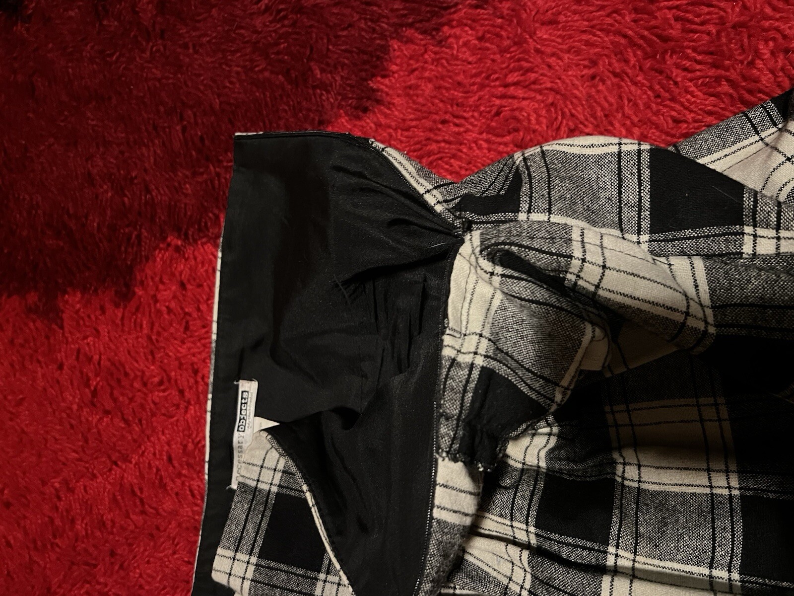 VTG Necessary Objects WOOL Y2K 90s Plaid SCHOOLGIRL SKIRT *Pics USA made